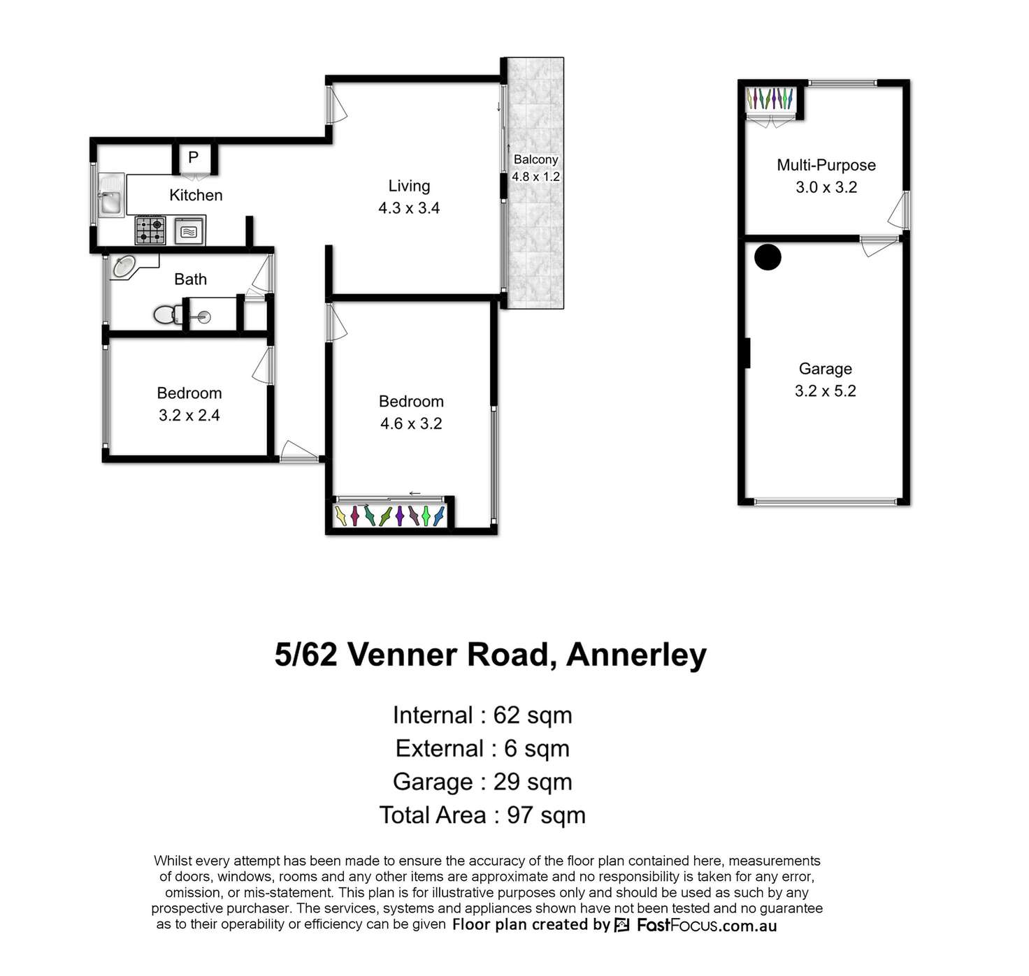 Floorplan of Homely apartment listing, 5/62 Venner Road, Annerley QLD 4103