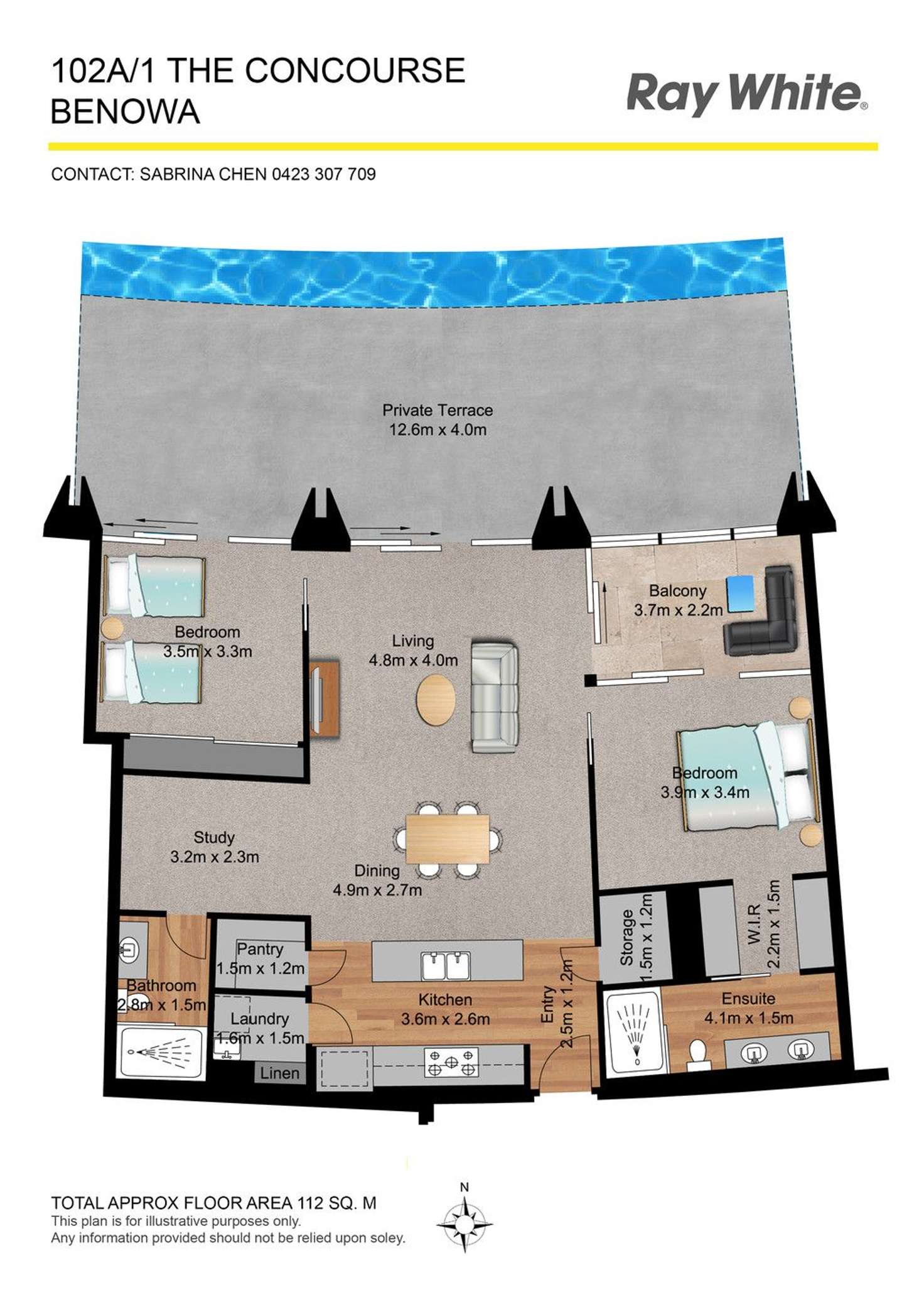 Floorplan of Homely apartment listing, 102A/1 The Concourse, Benowa QLD 4217