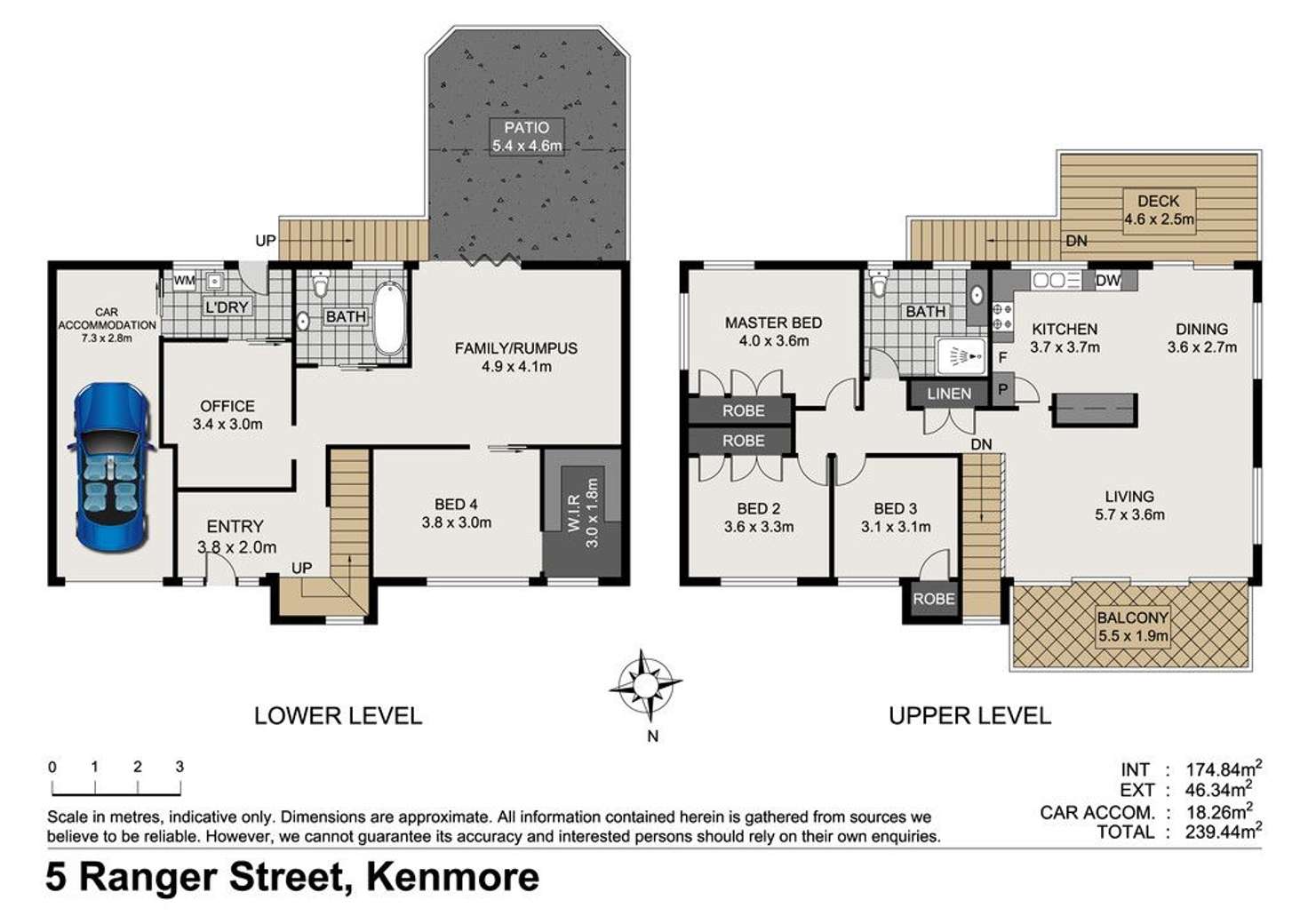 Floorplan of Homely house listing, 5 Ranger Street, Kenmore QLD 4069