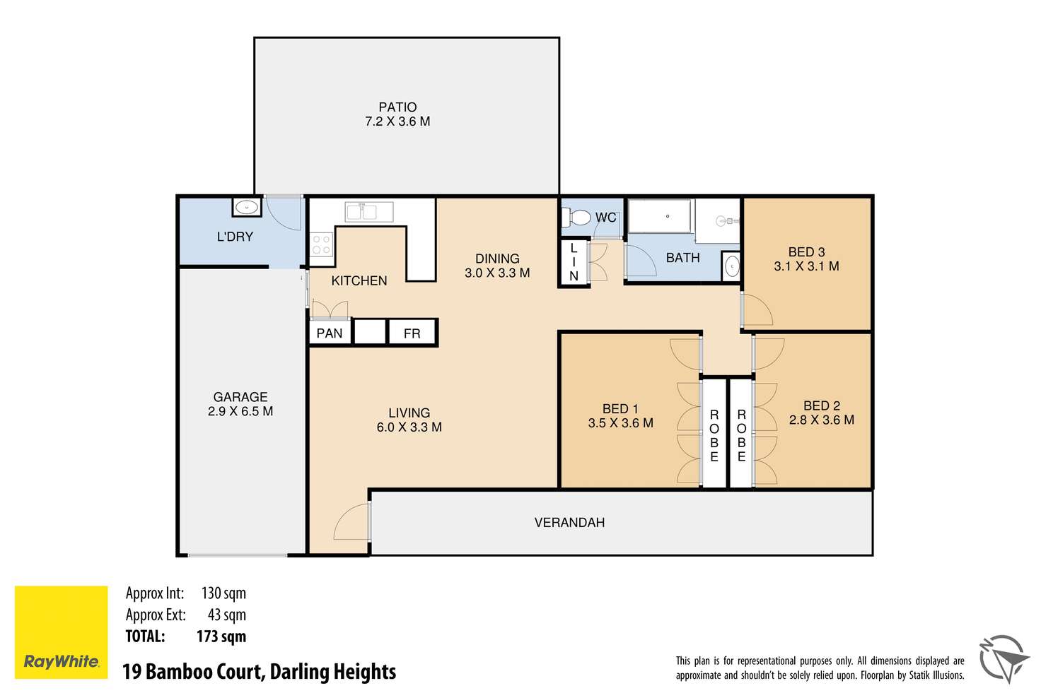 Floorplan of Homely house listing, 19 Bamboo Court, Darling Heights QLD 4350