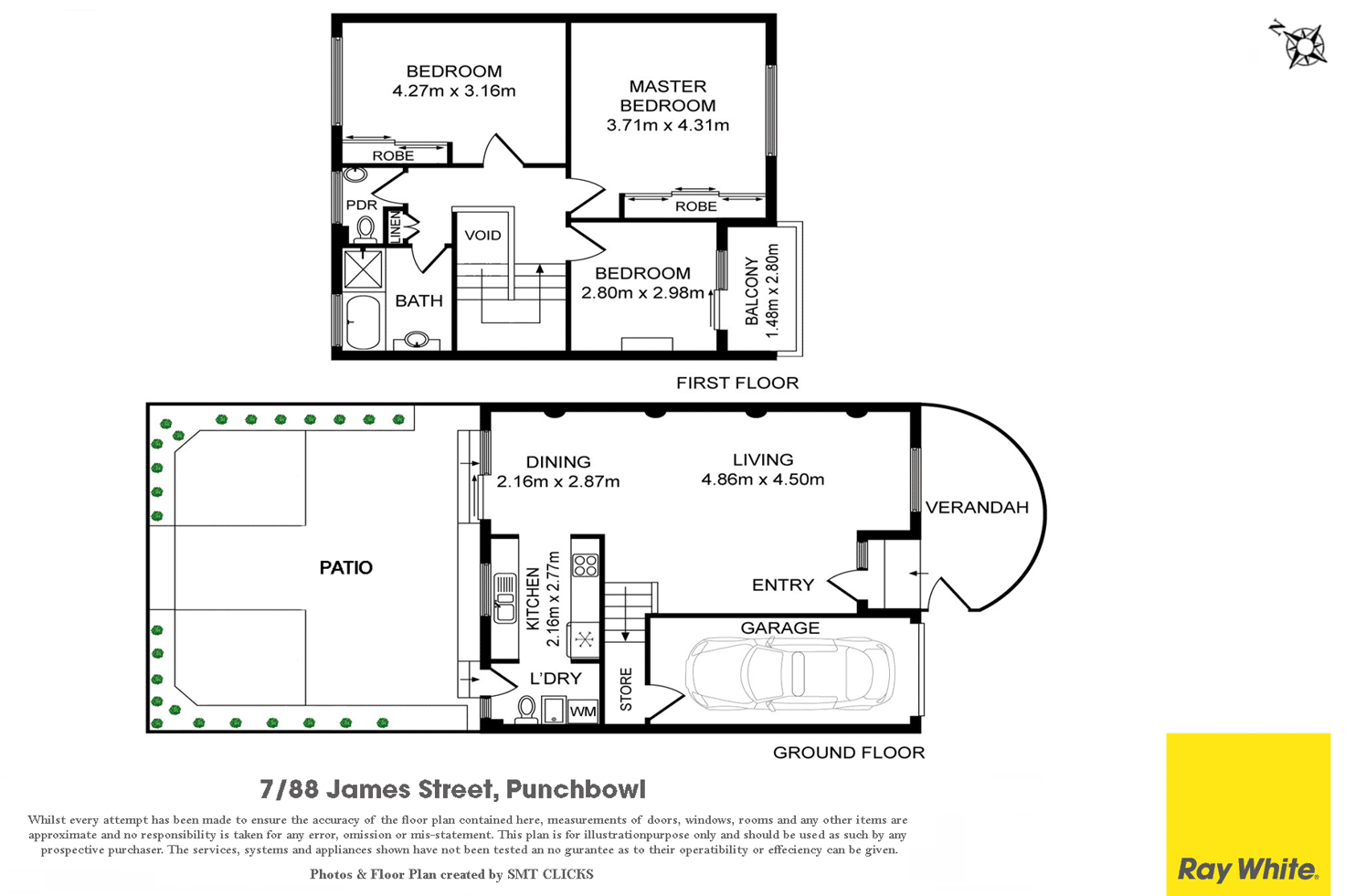 Floorplan of Homely townhouse listing, 7/88-92 James Street, Punchbowl NSW 2196