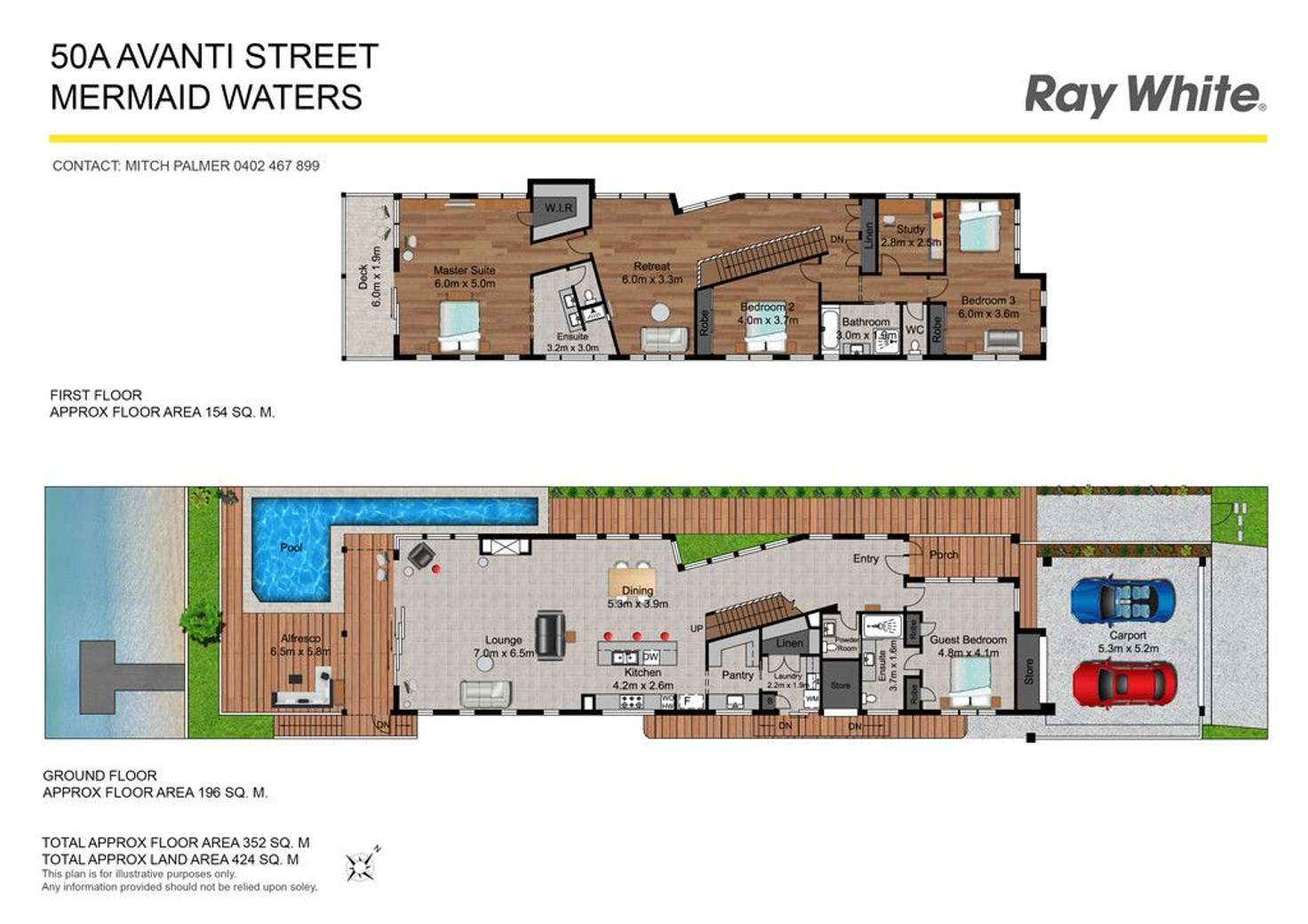 Floorplan of Homely house listing, 50A Avanti Street, Mermaid Waters QLD 4218