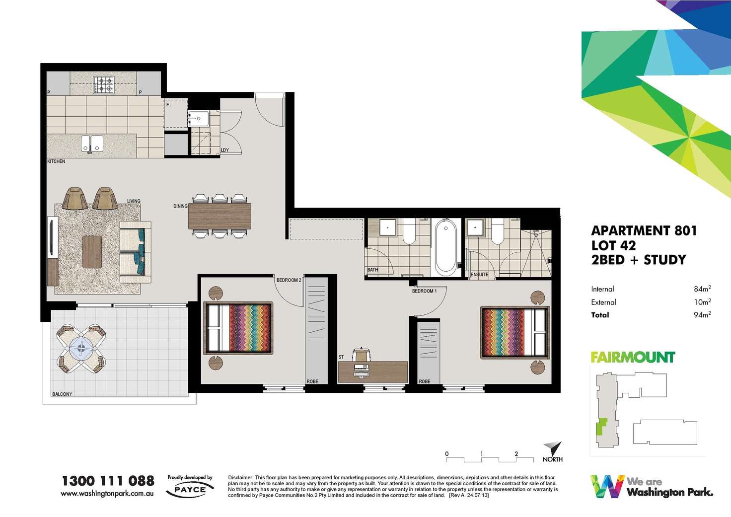 Floorplan of Homely apartment listing, 801/1 Vermont Crescent, Riverwood NSW 2210