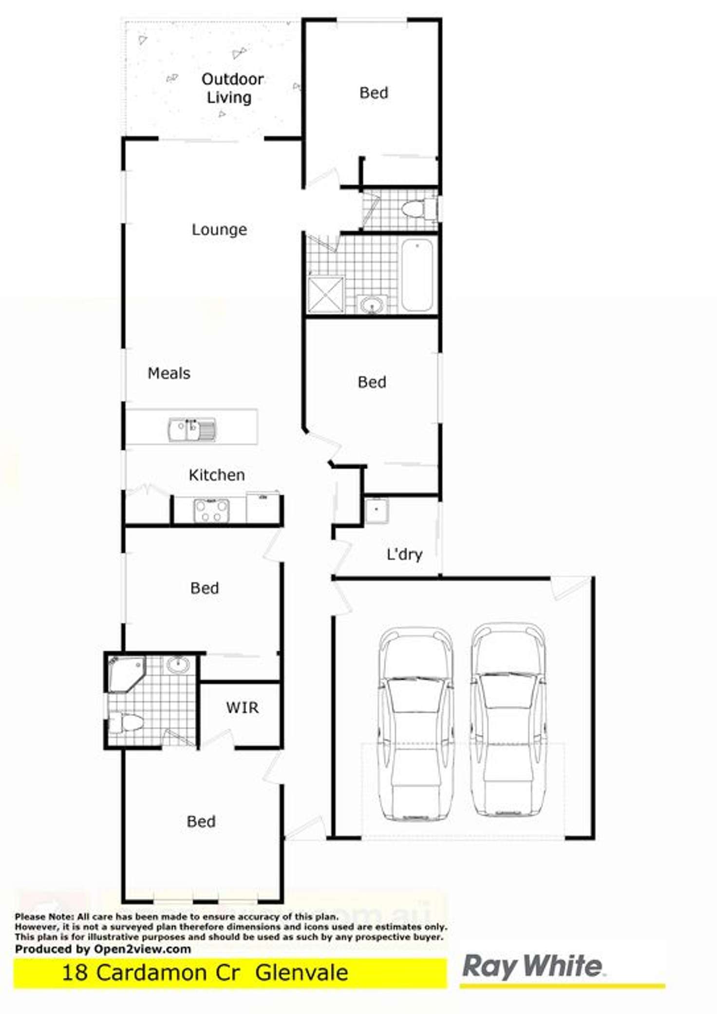 Floorplan of Homely house listing, 18 Cardamon Crescent, Glenvale QLD 4350