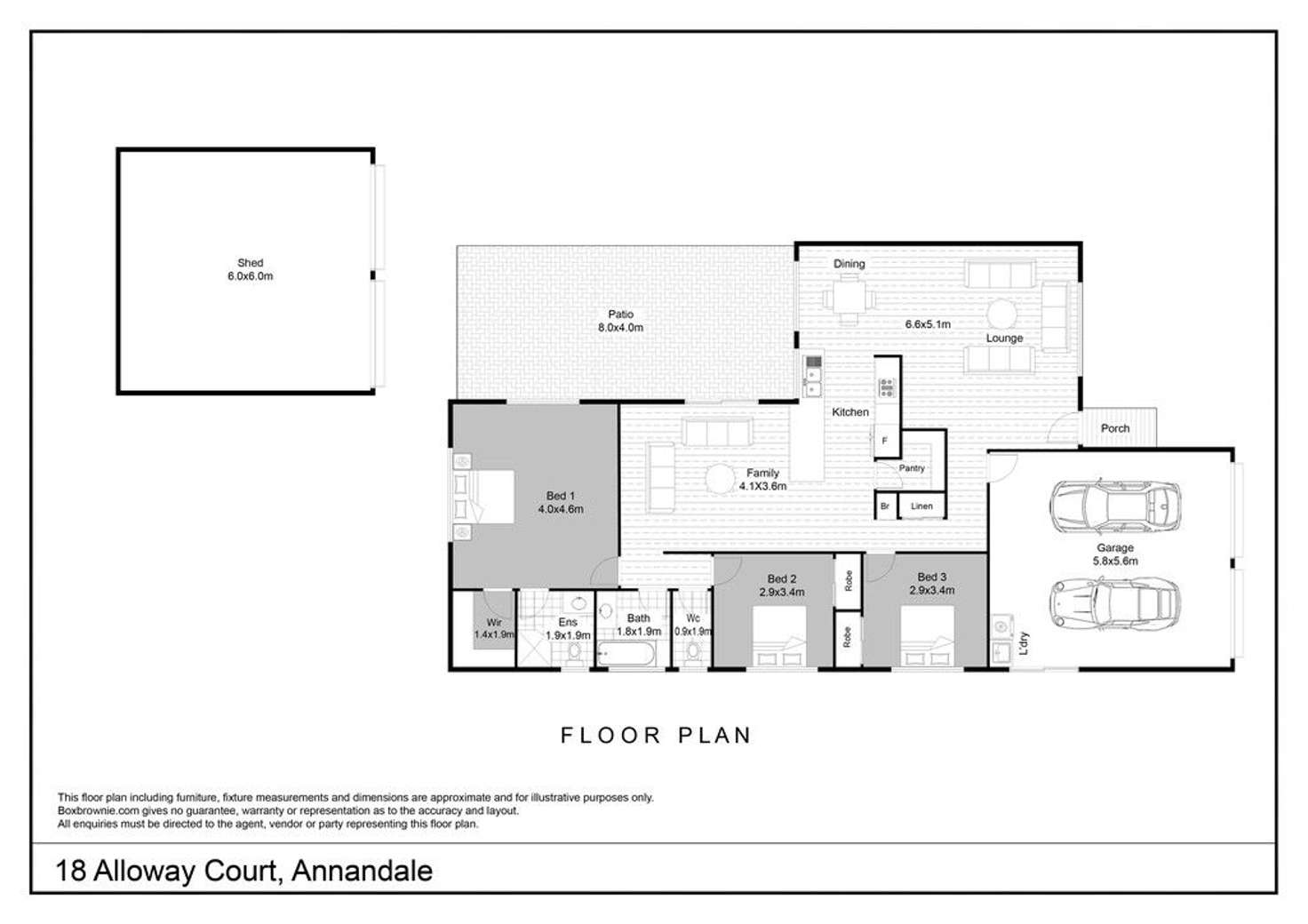 Floorplan of Homely house listing, 18 Alloway Court, Annandale QLD 4814