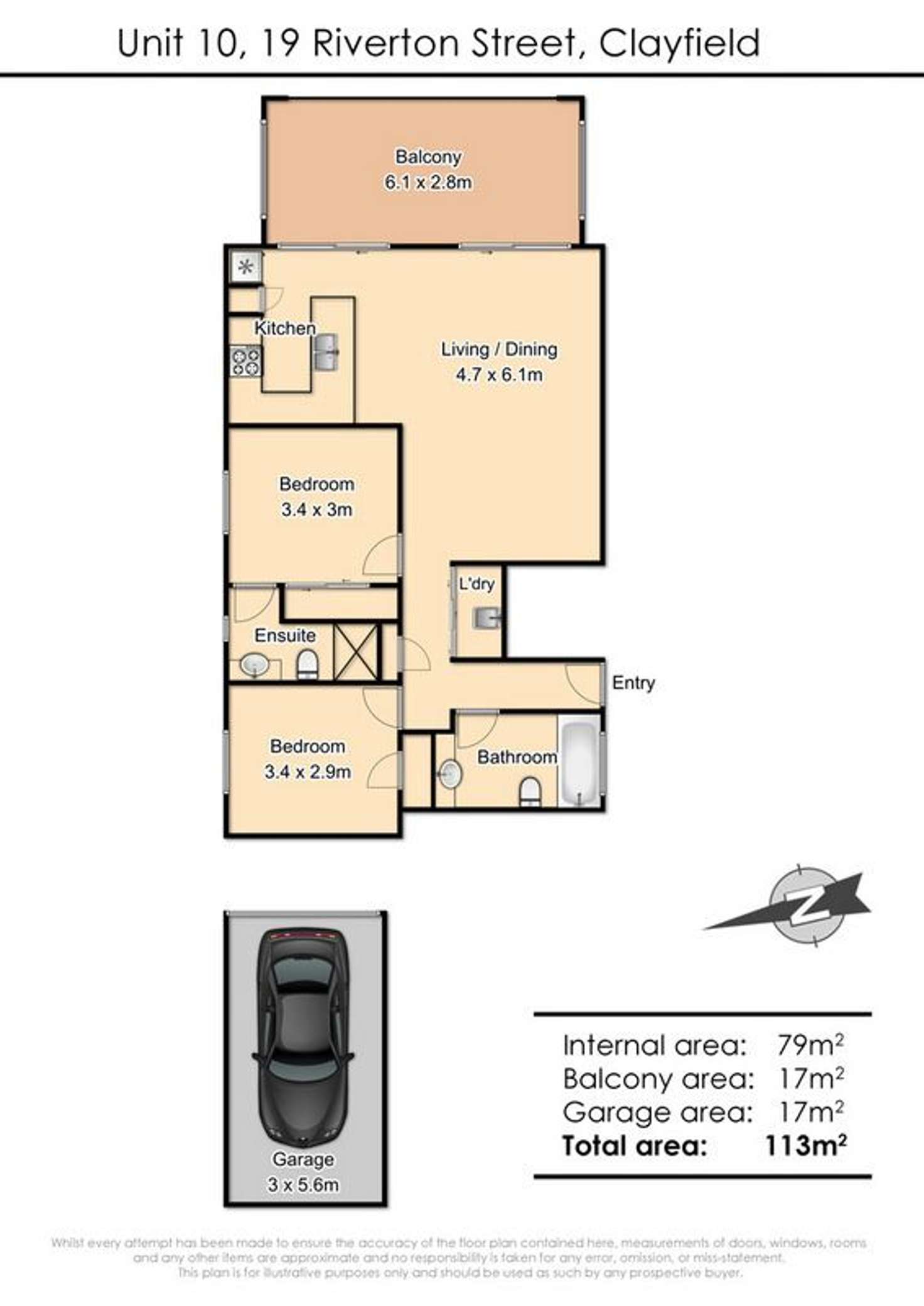 Floorplan of Homely unit listing, 10/19 Riverton Street, Clayfield QLD 4011