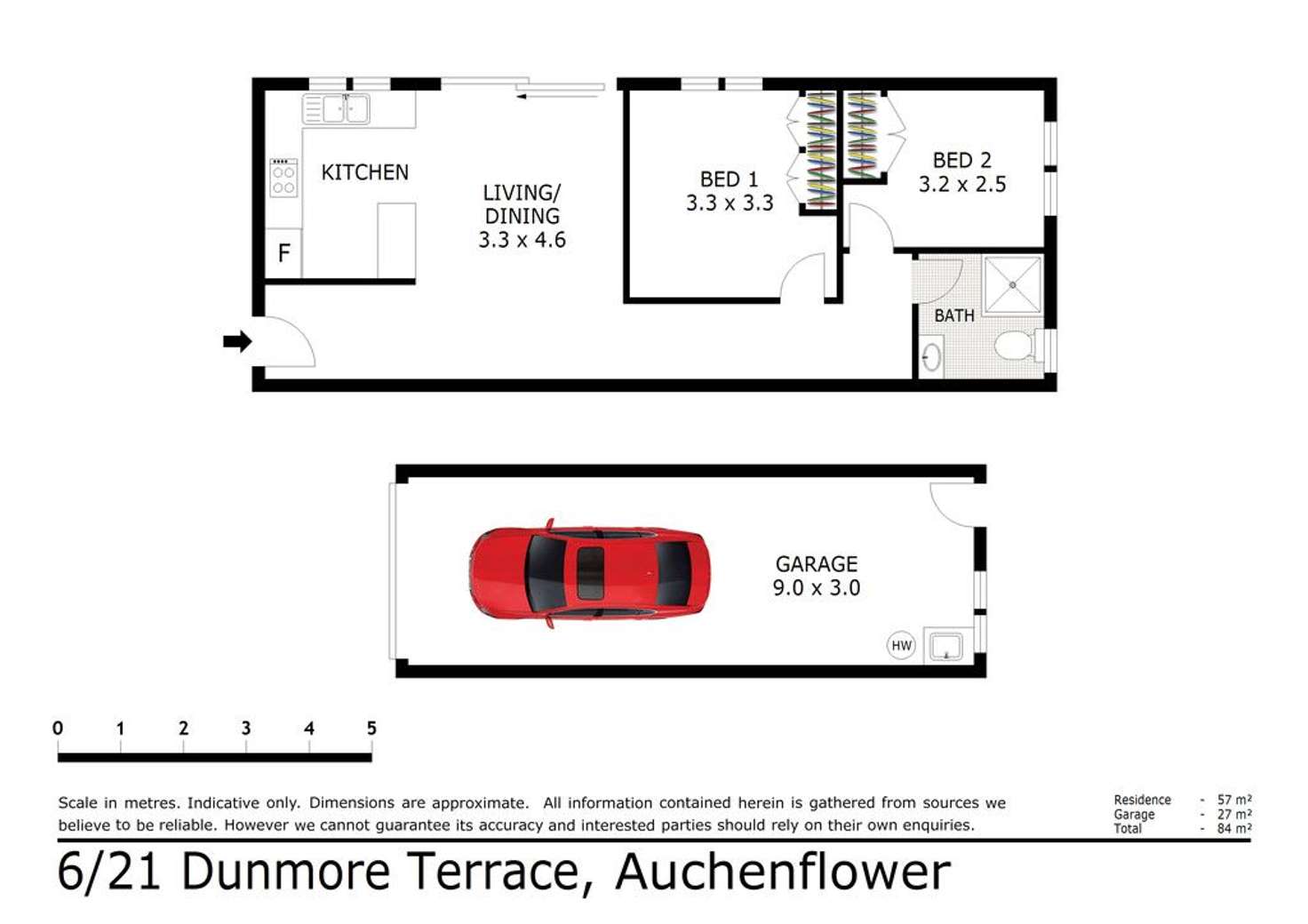 Floorplan of Homely unit listing, 6/21 Dunmore Terrace, Auchenflower QLD 4066