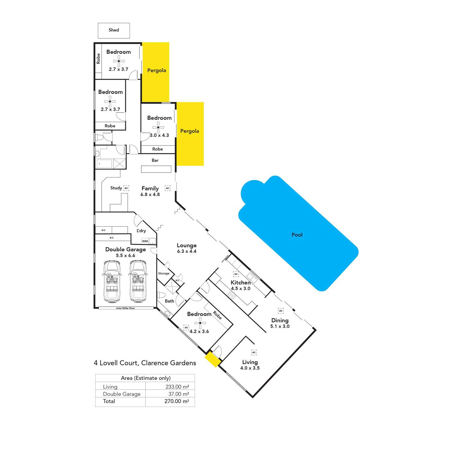 Floorplan of Homely house listing, 4 Lovell Court, Clarence Gardens SA 5039