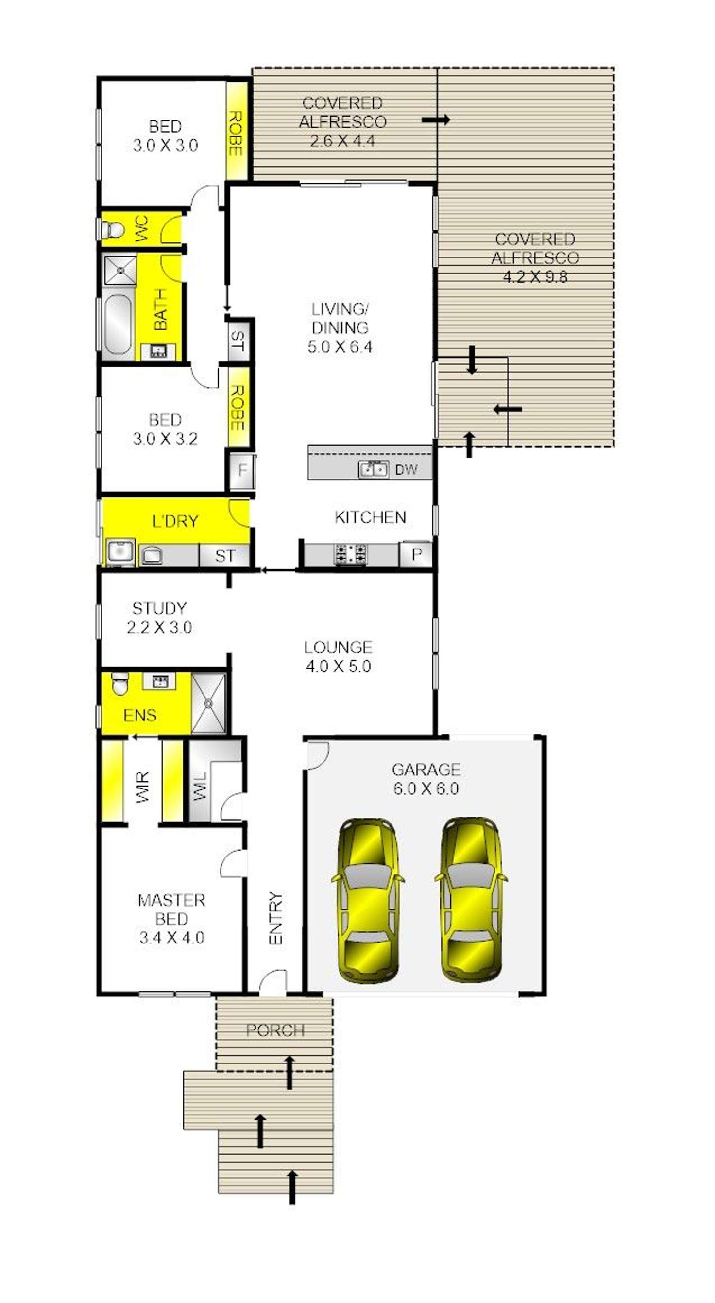 Floorplan of Homely house listing, 18 Bluebill Court, Lara VIC 3212