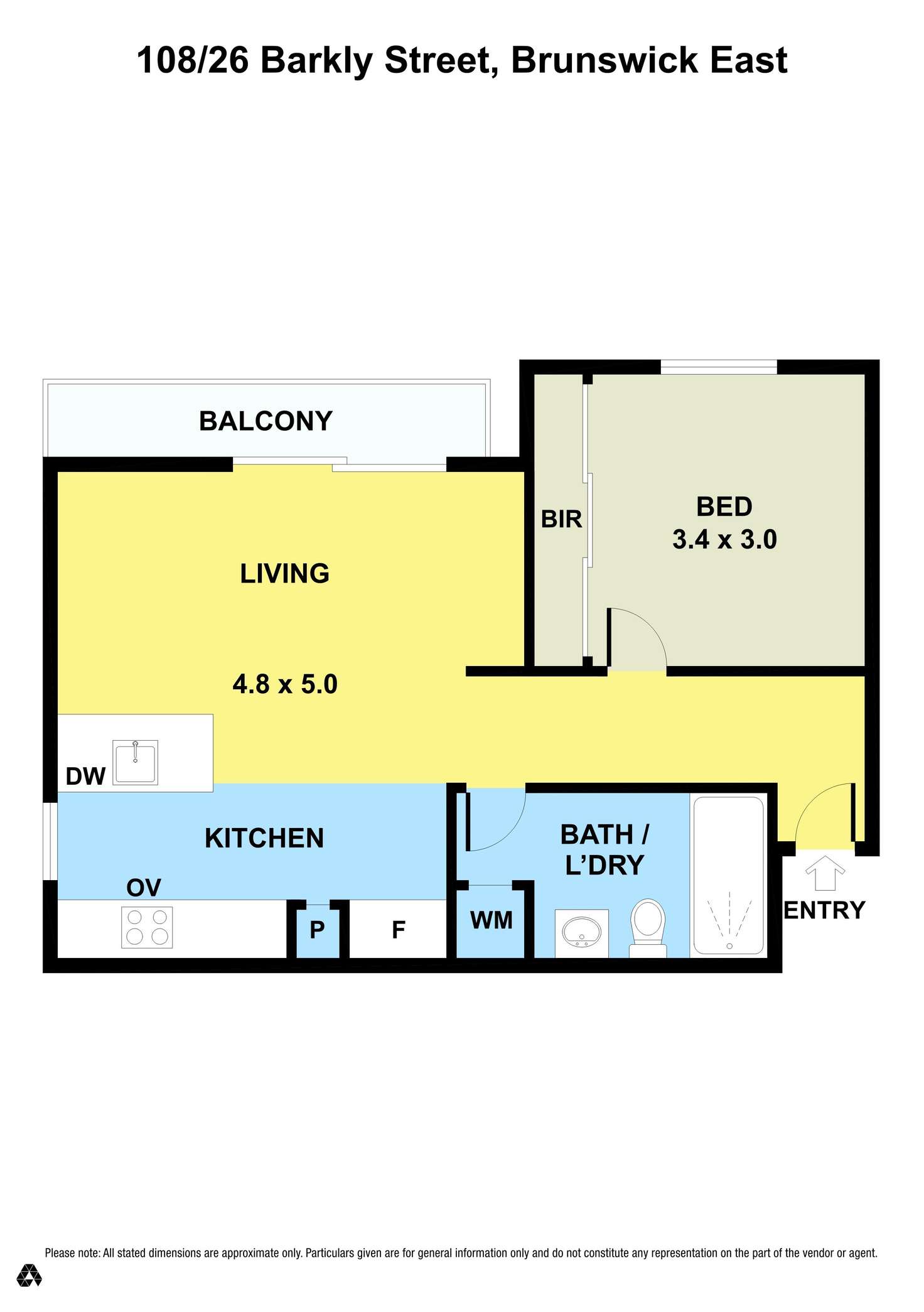 Floorplan of Homely apartment listing, 108/26 Barkly Street, Brunswick East VIC 3057