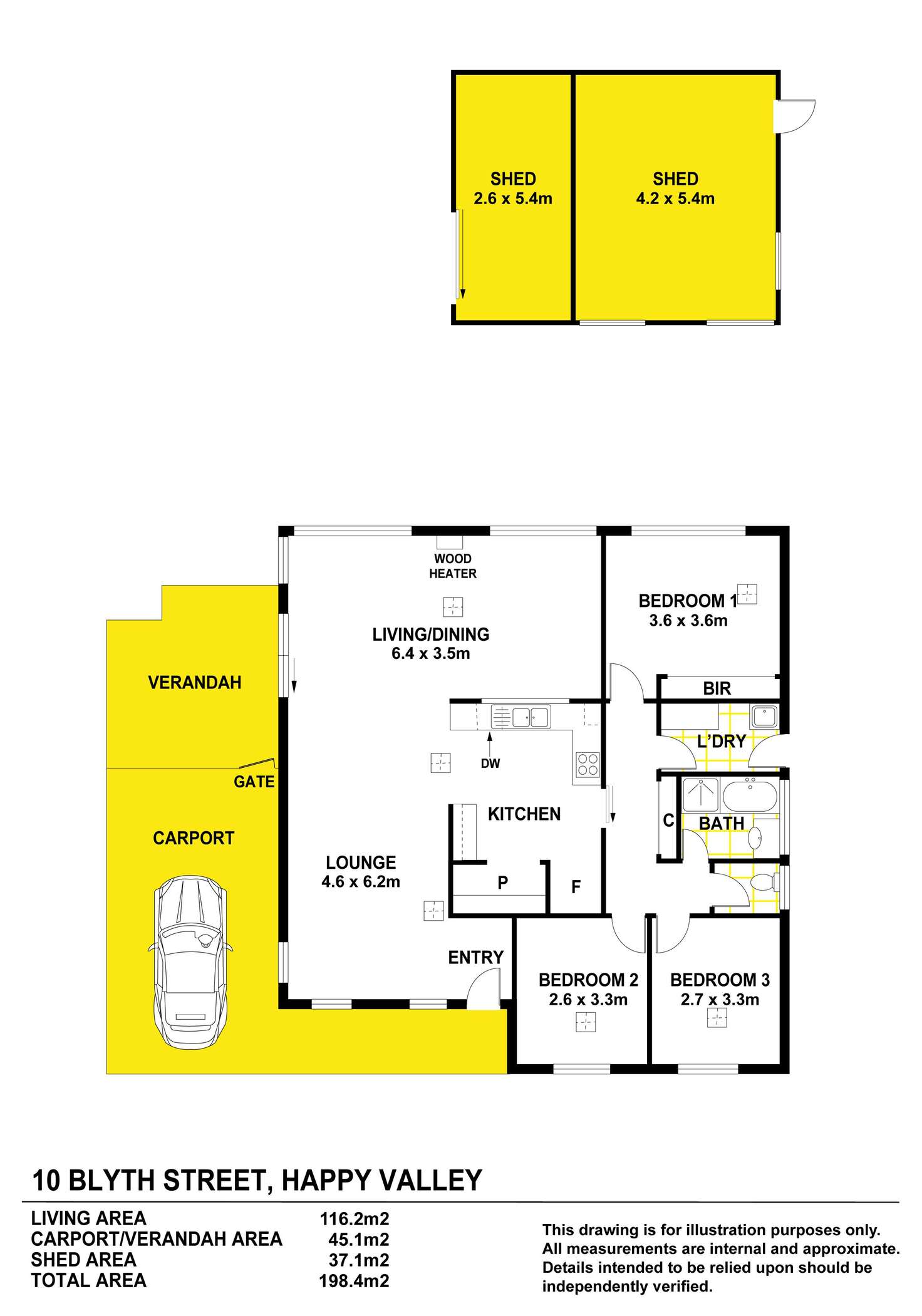 Floorplan of Homely house listing, 10 Blyth Street, Happy Valley SA 5159