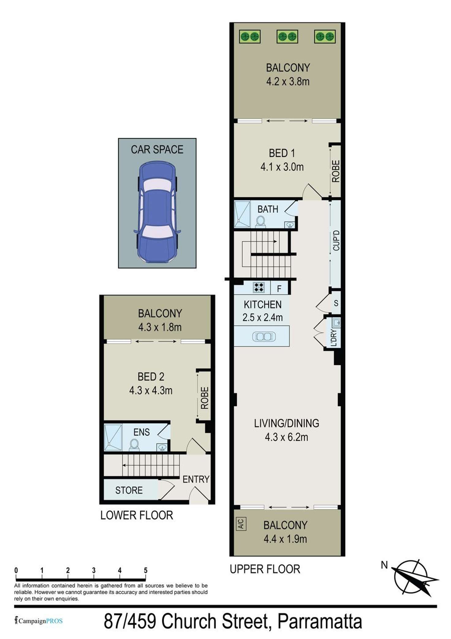 Floorplan of Homely apartment listing, 87/459-463 Church Street, Parramatta NSW 2150