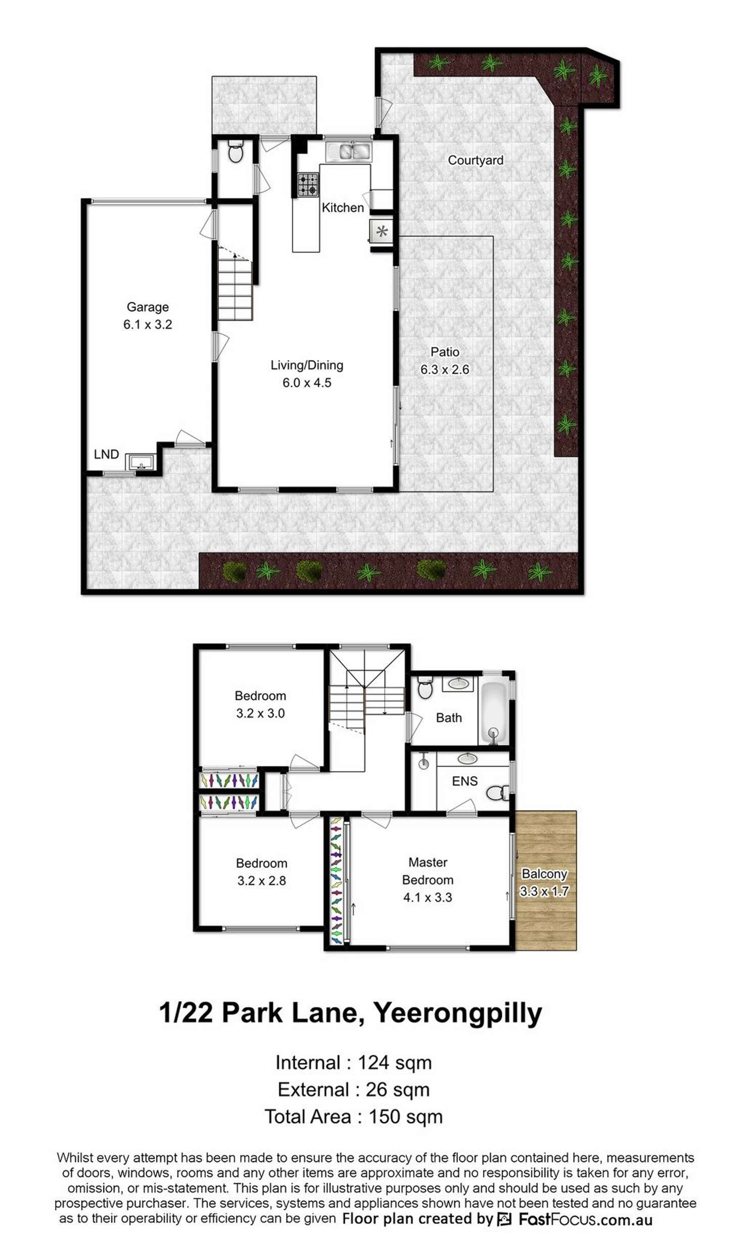 Floorplan of Homely townhouse listing, 1/22 Park Lane, Yeerongpilly QLD 4105