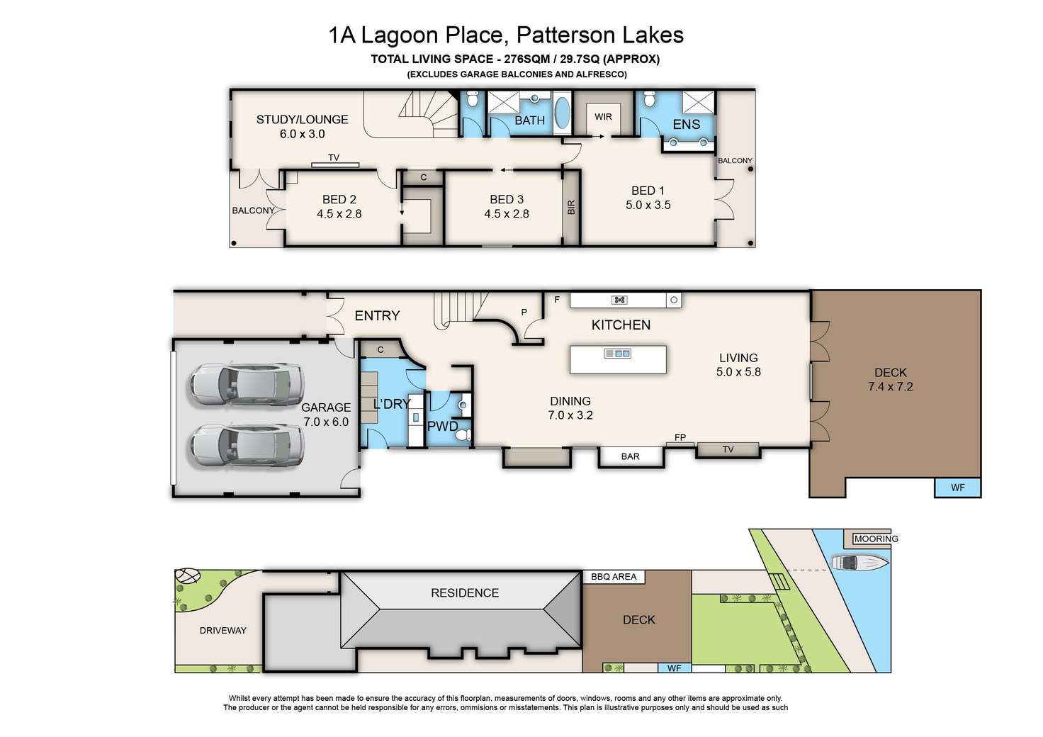 Floorplan of Homely house listing, 1a Lagoon Place, Patterson Lakes VIC 3197