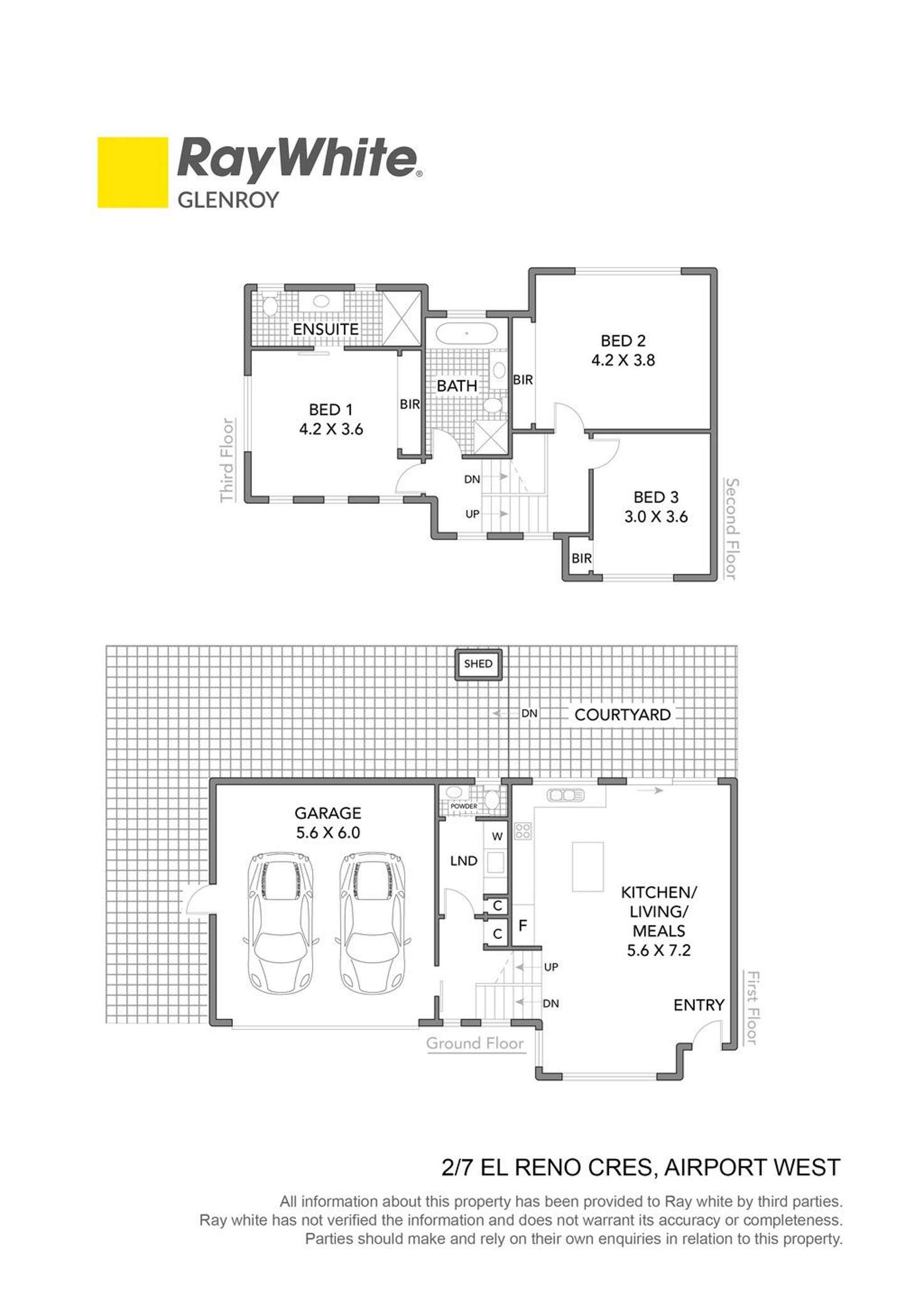 Floorplan of Homely townhouse listing, 2/7 El Reno Crescent, Airport West VIC 3042