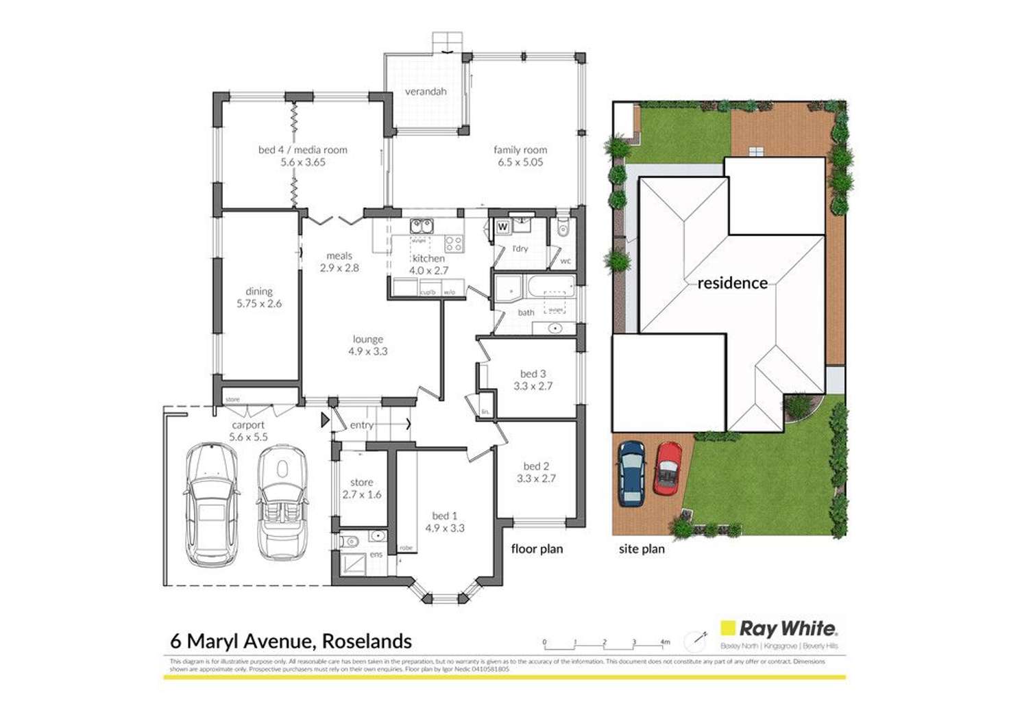 Floorplan of Homely house listing, 6 Maryl Avenue, Roselands NSW 2196