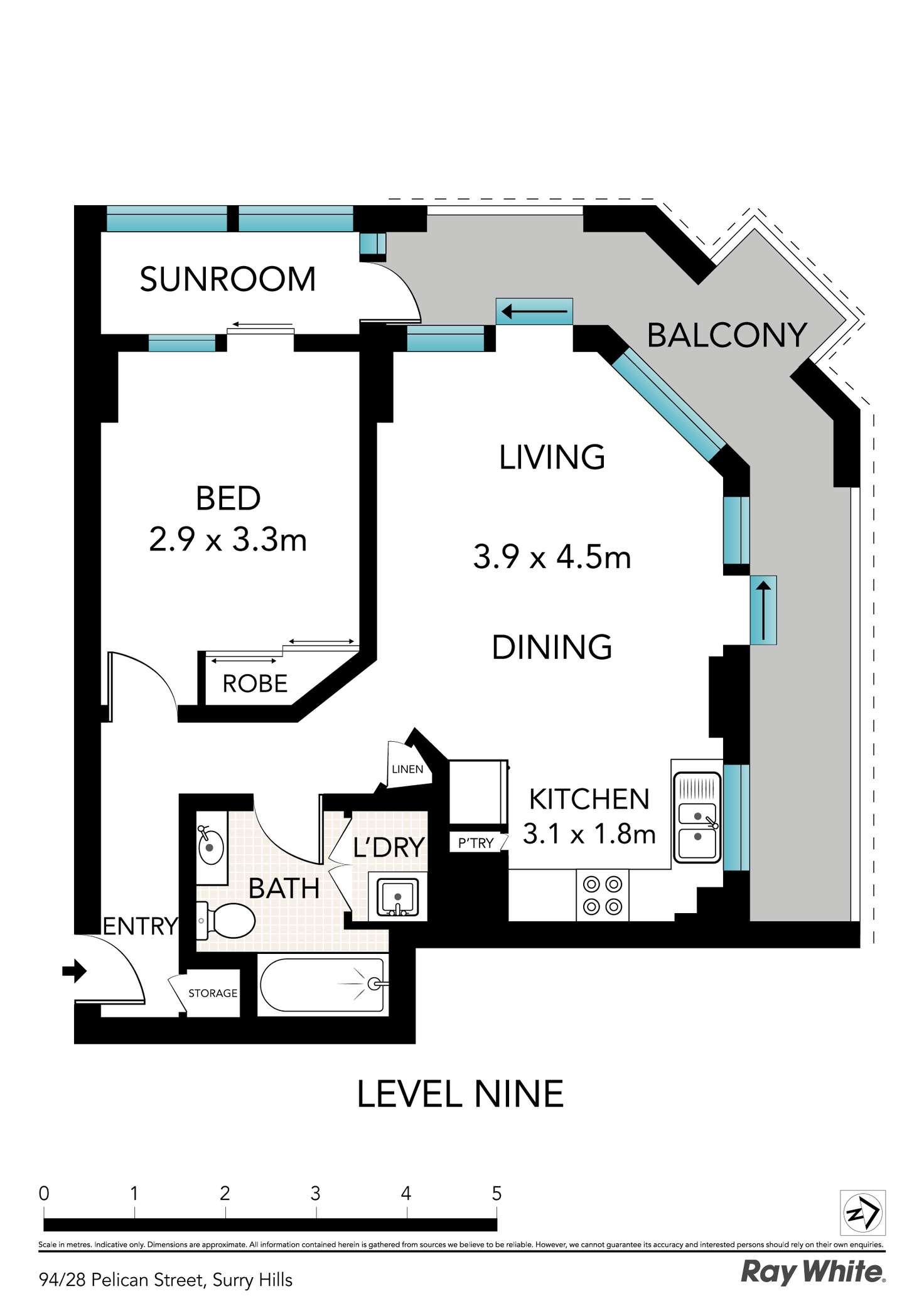 Floorplan of Homely apartment listing, 94/28 Pelican Street, Surry Hills NSW 2010