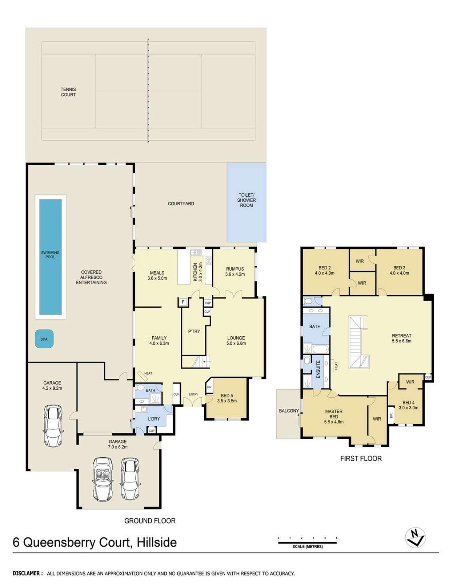 Floorplan of Homely house listing, 6 Queensberry Court, Hillside VIC 3037