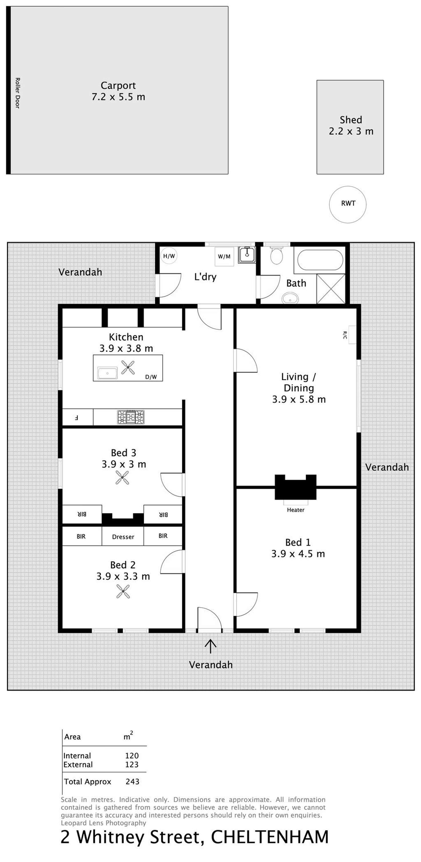 Floorplan of Homely house listing, 2 Whitney Street, Cheltenham SA 5014