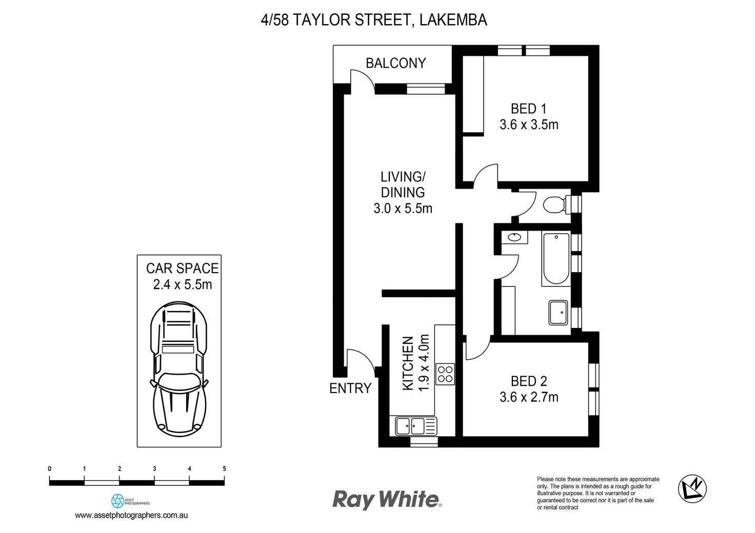 Floorplan of Homely unit listing, 4/58-60 Taylor Street, Lakemba NSW 2195