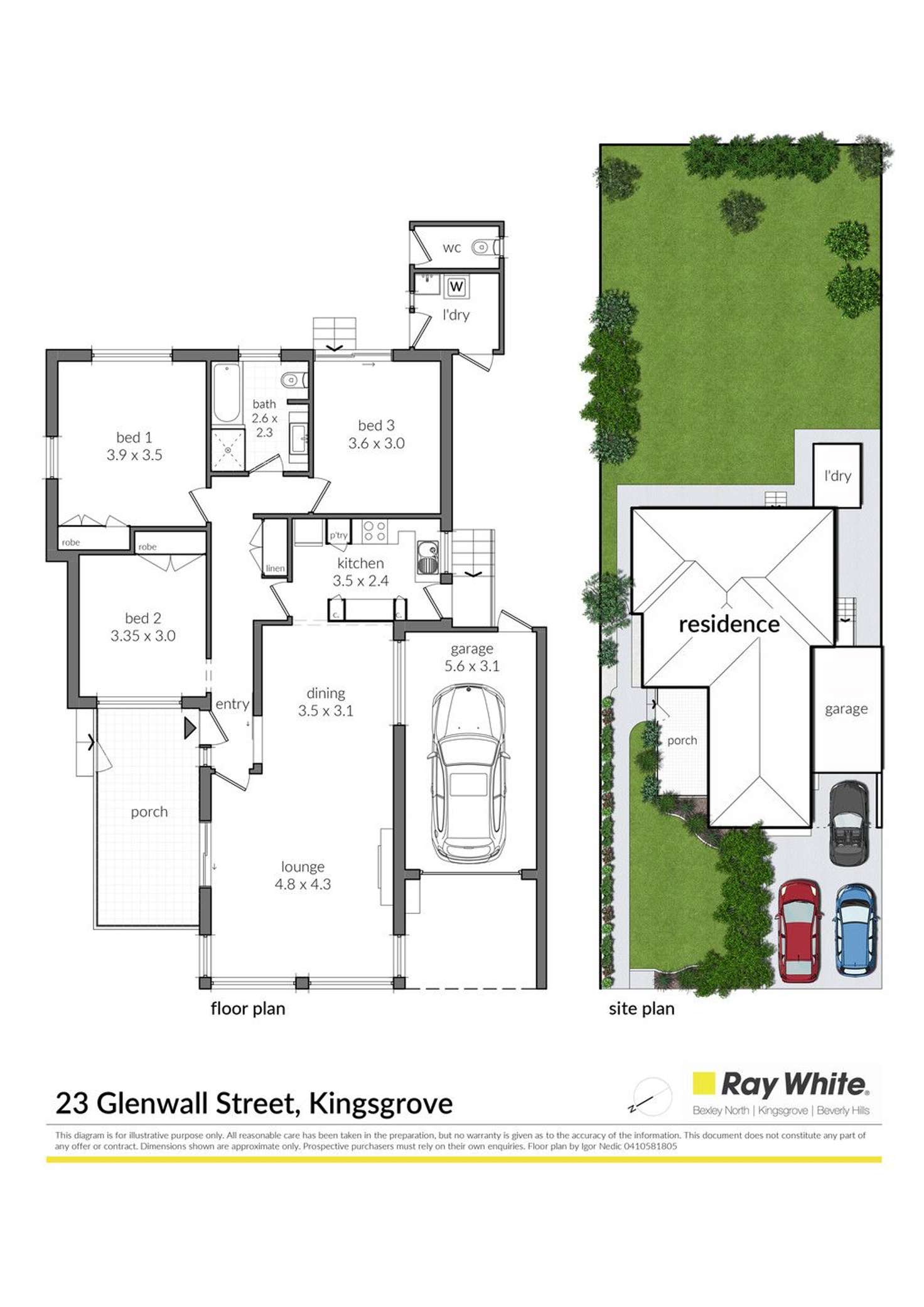 Floorplan of Homely house listing, 23 Glenwall Street, Kingsgrove NSW 2208