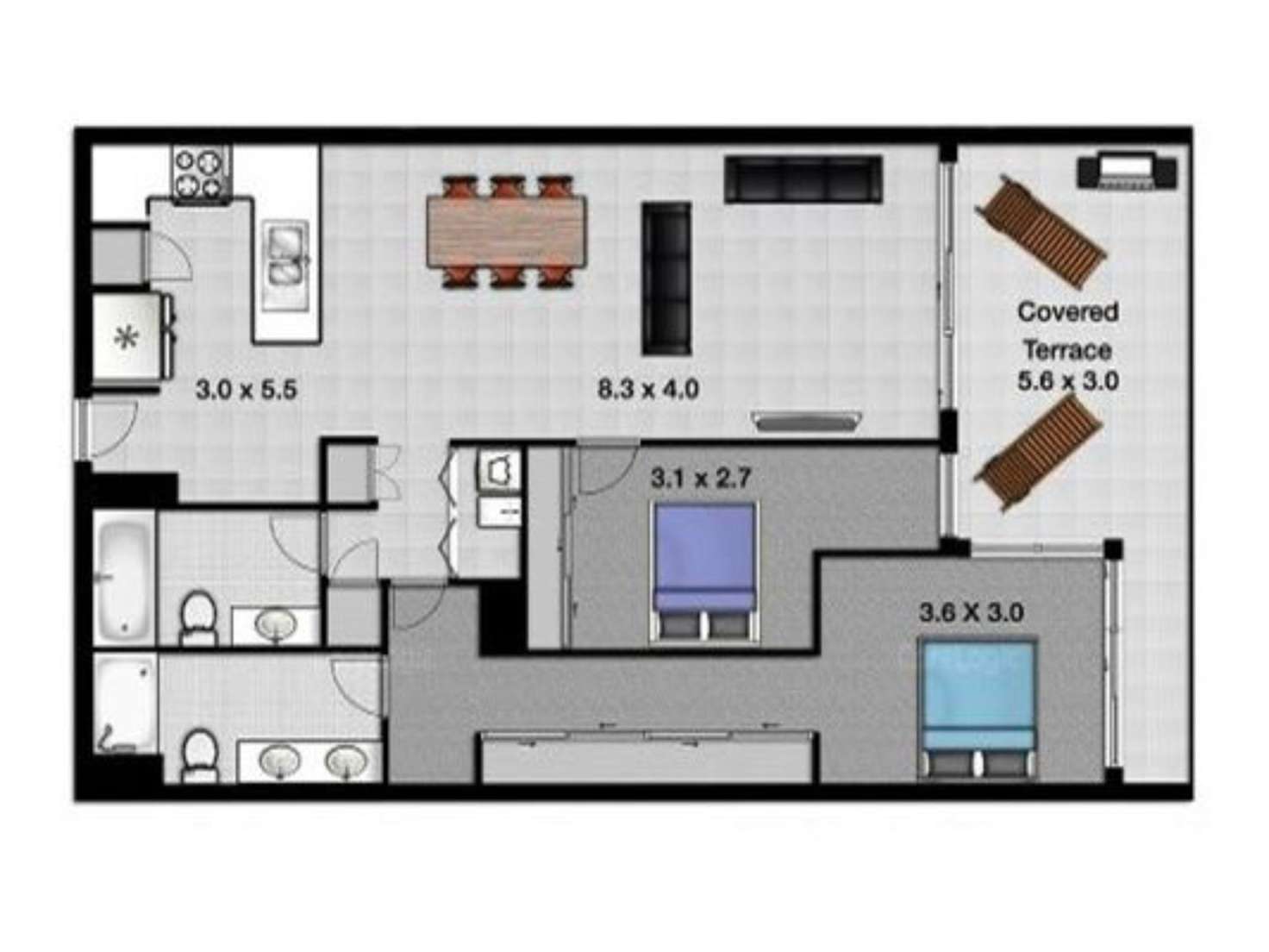 Floorplan of Homely apartment listing, 1206/397 Christine Avenue, Varsity Lakes QLD 4227