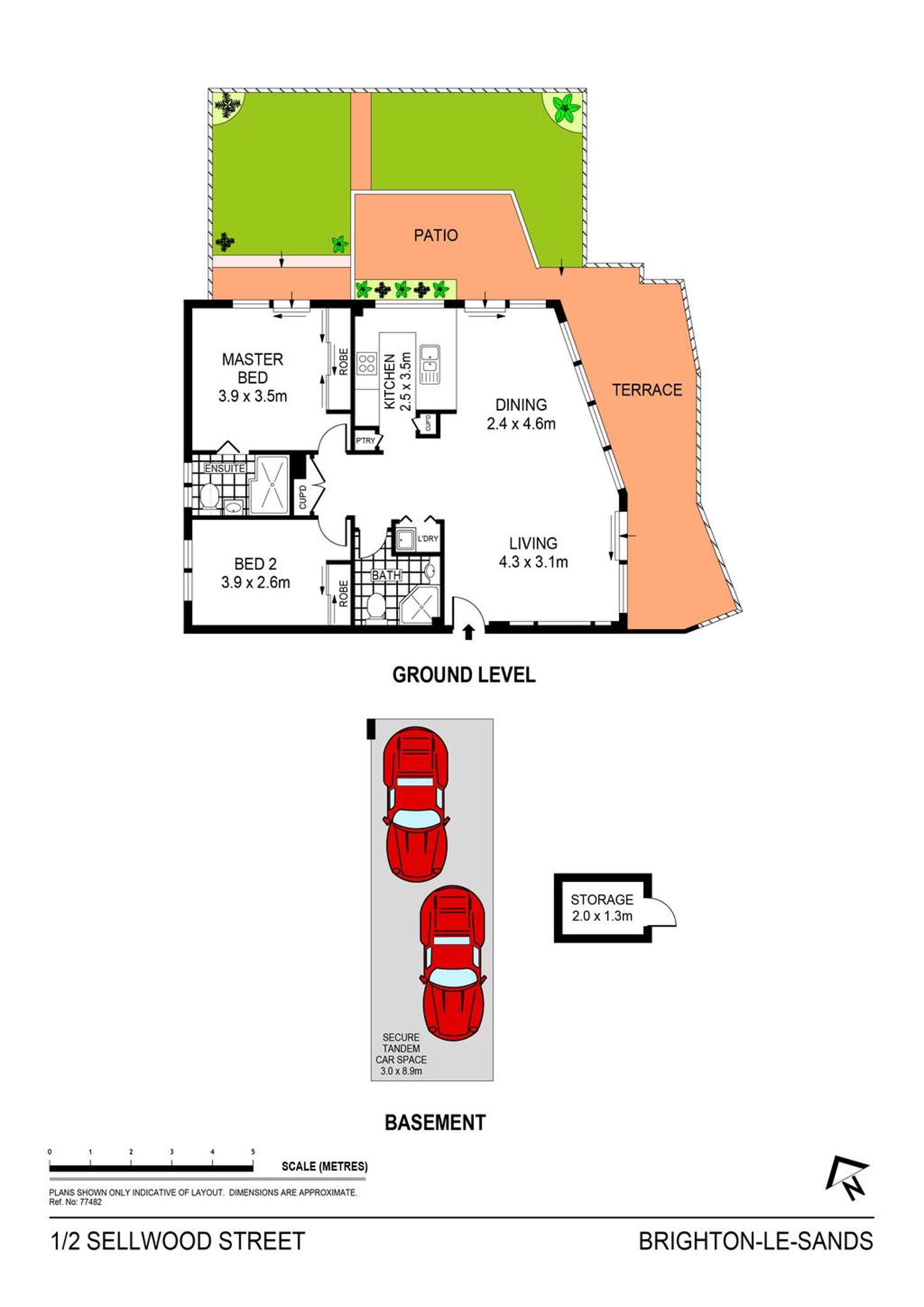 Floorplan of Homely apartment listing, 1/2 Sellwood Street, Brighton-le-sands NSW 2216
