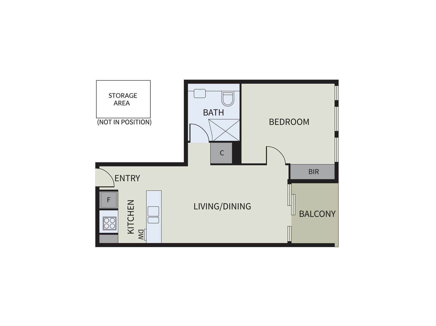 Floorplan of Homely apartment listing, B406/8 Grosvenor Street, Abbotsford VIC 3067