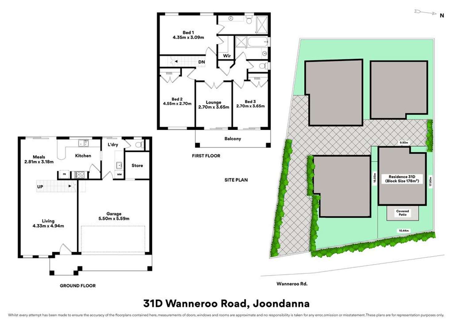 Floorplan of Homely townhouse listing, 31D Wanneroo Road, Joondanna WA 6060