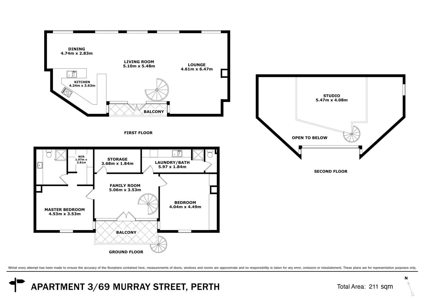 Floorplan of Homely apartment listing, 3/69 Murray Street, Perth WA 6000
