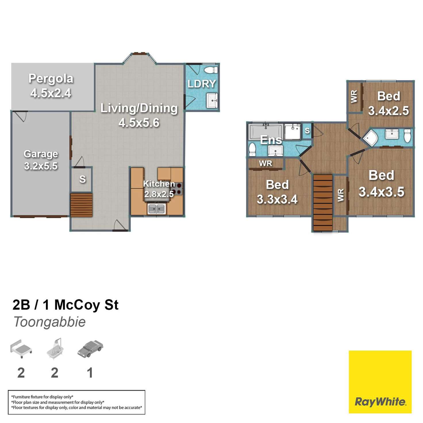 Floorplan of Homely townhouse listing, 2/1 McCoy Street, Toongabbie NSW 2146