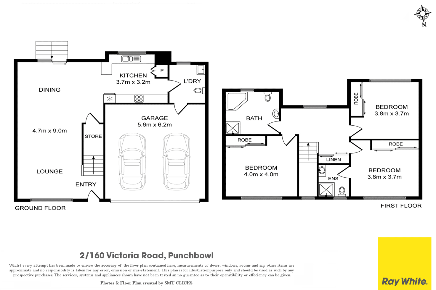 Floorplan of Homely townhouse listing, 2/160-162 Victoria Road, Punchbowl NSW 2196
