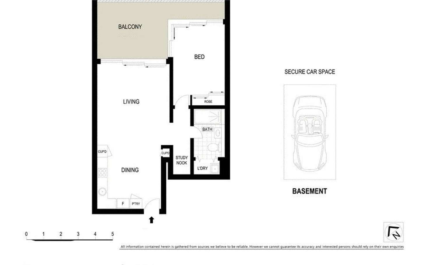 Floorplan of Homely apartment listing, 57/89 Lambert Street, Kangaroo Point QLD 4169