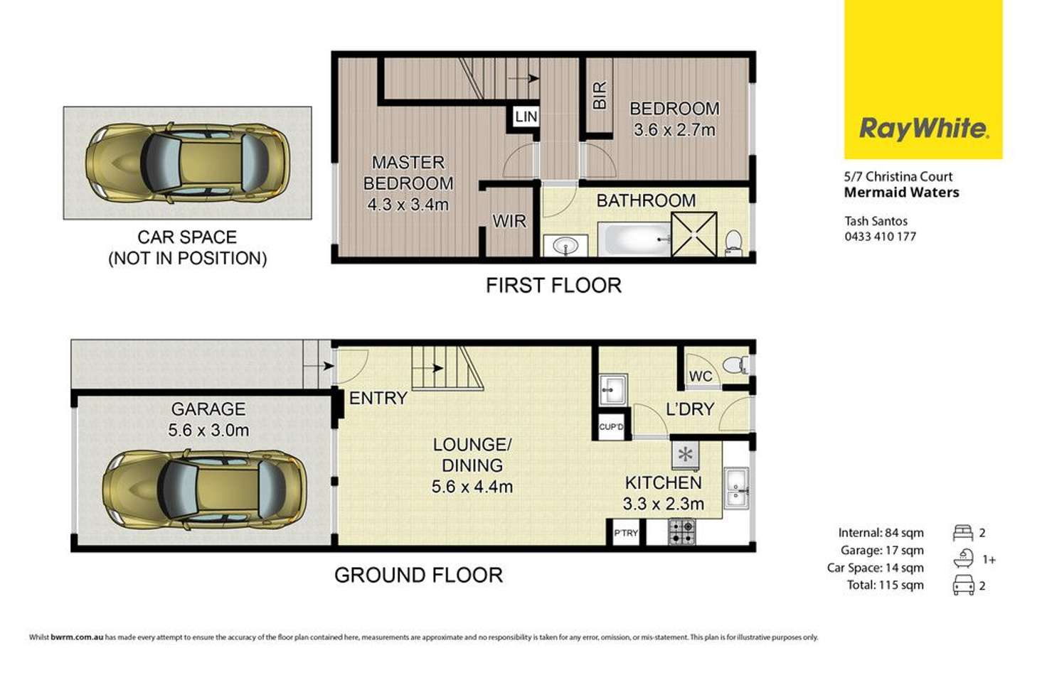 Floorplan of Homely unit listing, 5/7 Christina Court, Mermaid Waters QLD 4218