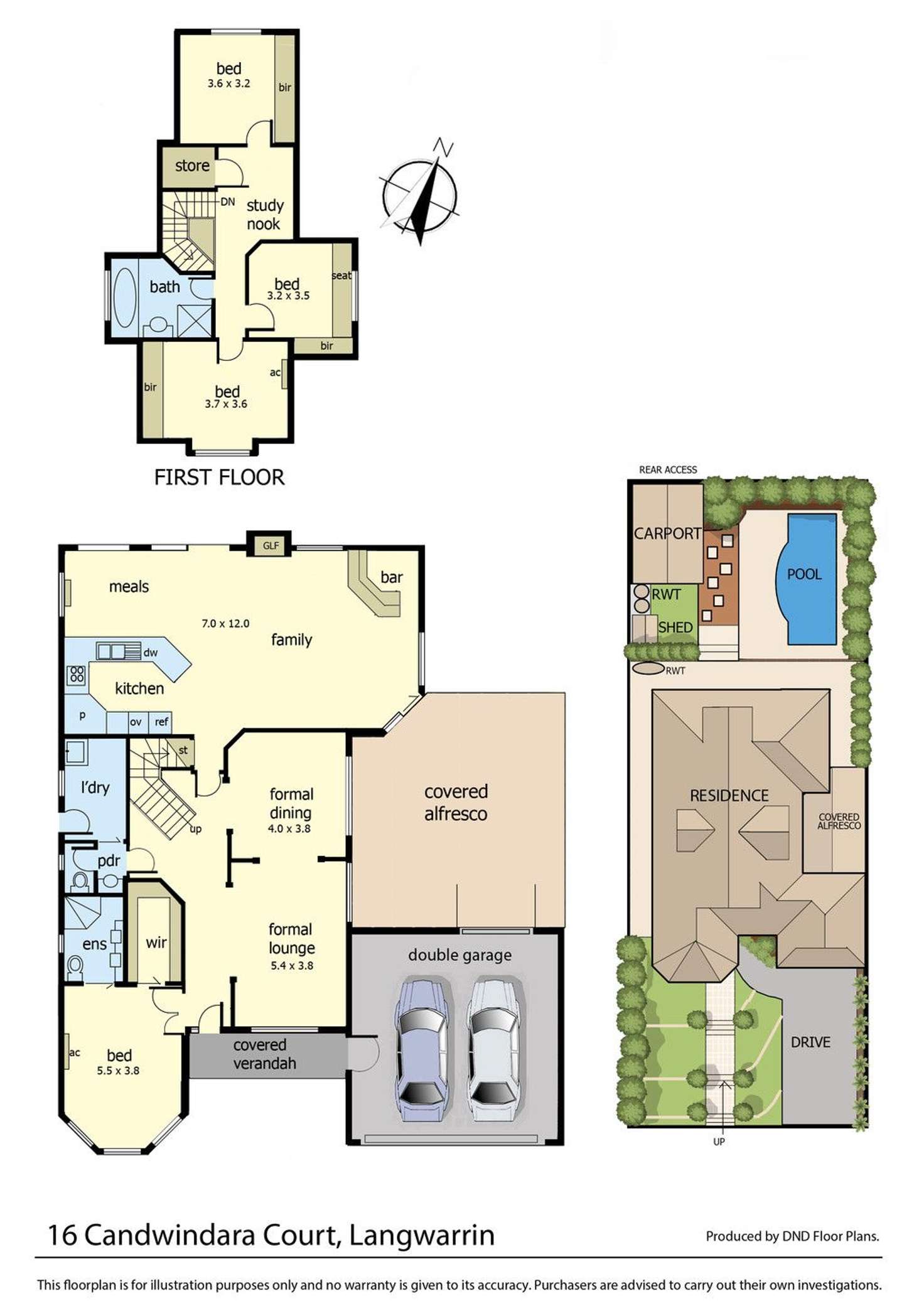 Floorplan of Homely house listing, 16 Candwindara Court, Langwarrin VIC 3910