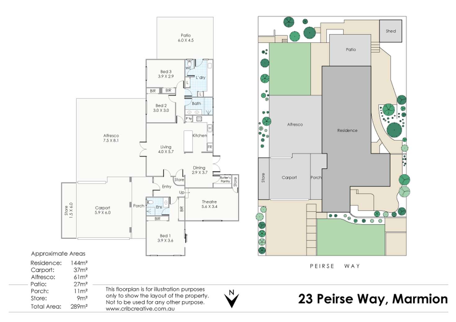 Floorplan of Homely house listing, 23 Peirse Way, Marmion WA 6020