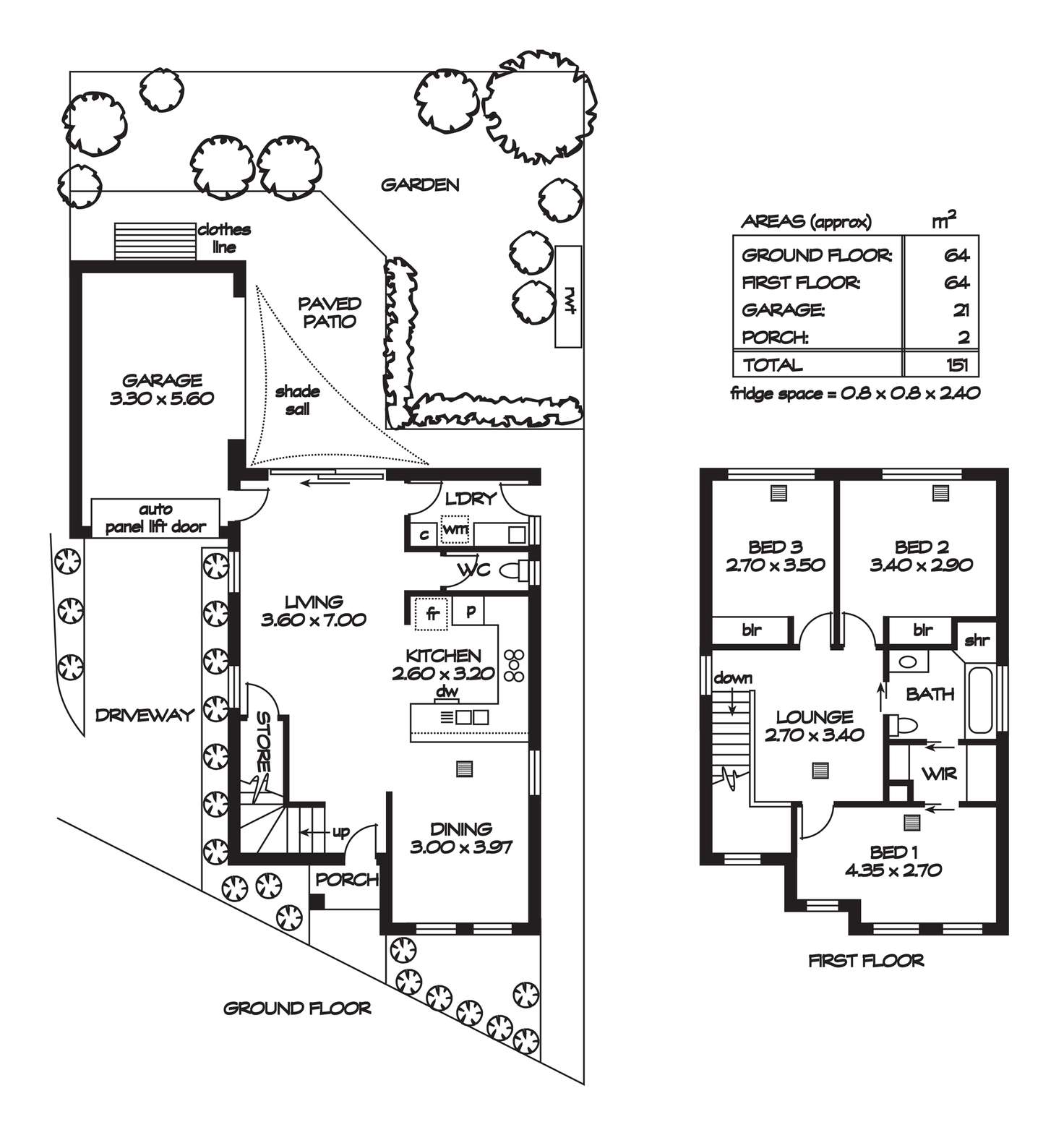 Floorplan of Homely townhouse listing, 3/51 Charlotte Drive, Paralowie SA 5108