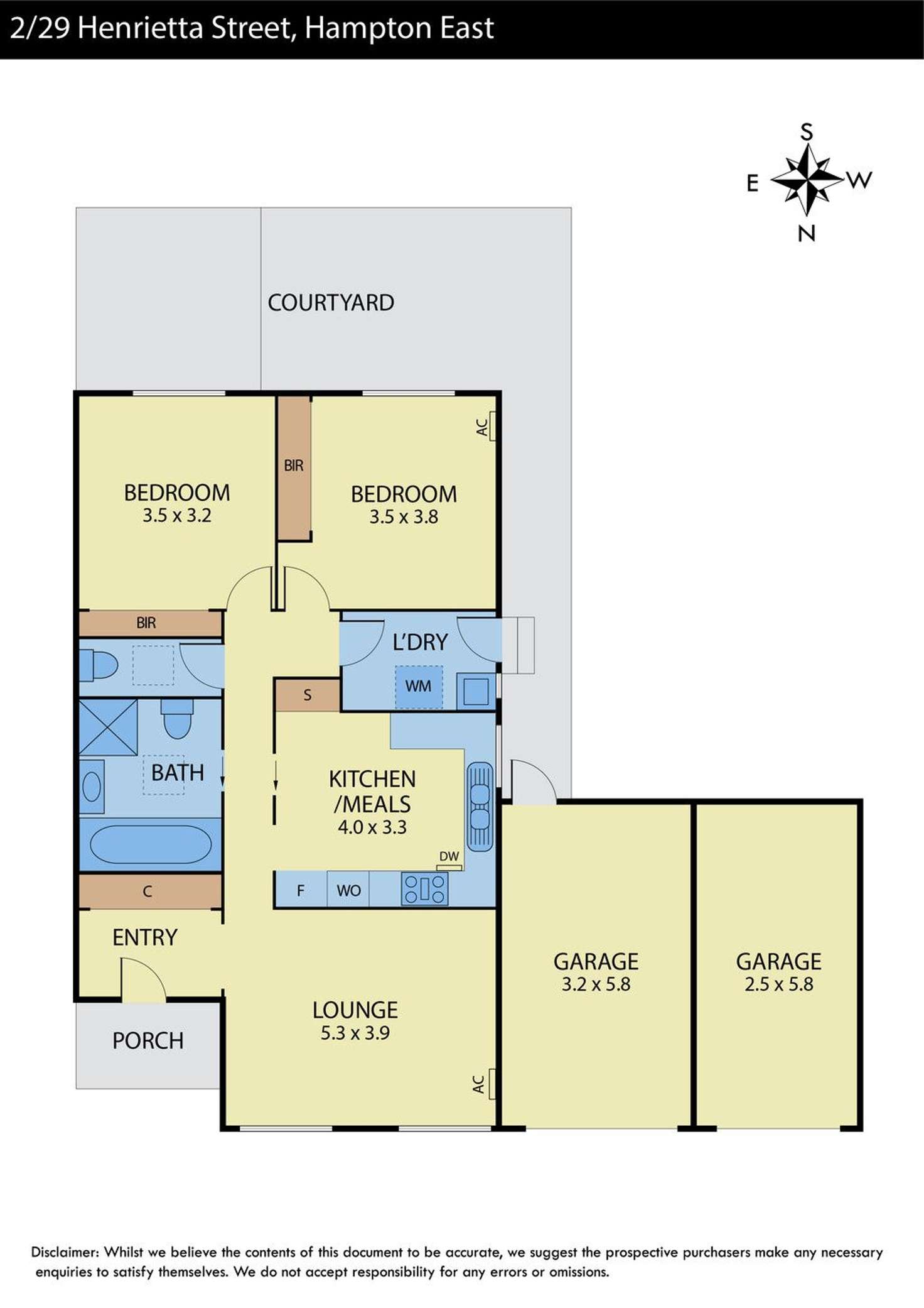 Floorplan of Homely unit listing, 2/29 Henrietta Street, Hampton East VIC 3188