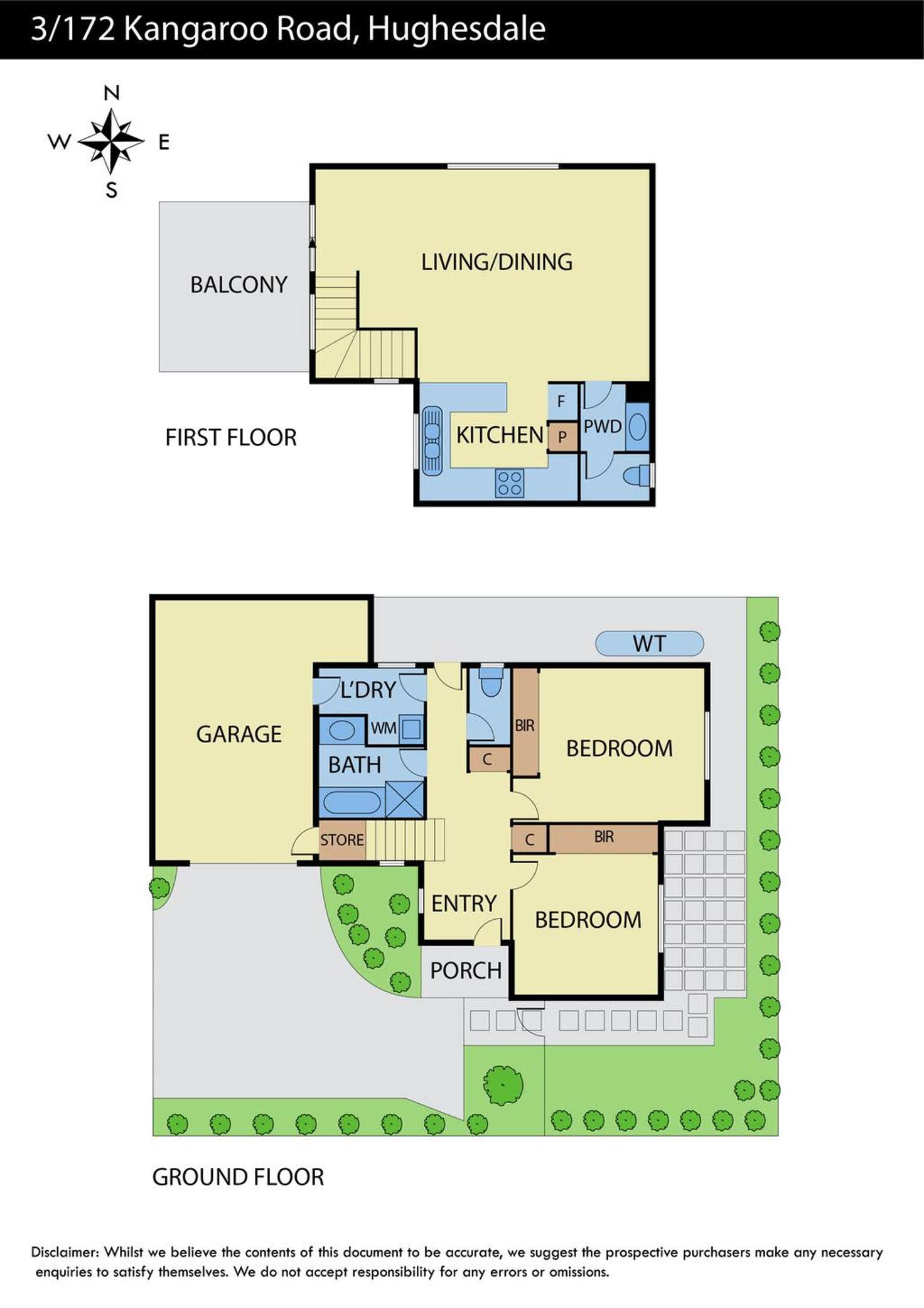 Floorplan of Homely townhouse listing, 3/172 Kangaroo Road, Hughesdale VIC 3166