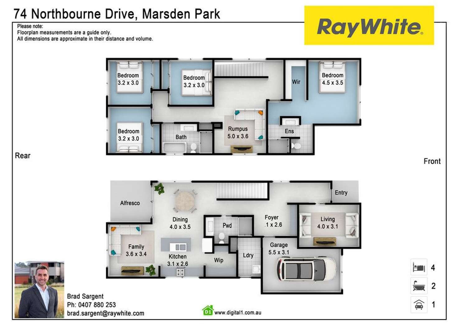 Floorplan of Homely house listing, 74 Northbourne Drive, Marsden Park NSW 2765