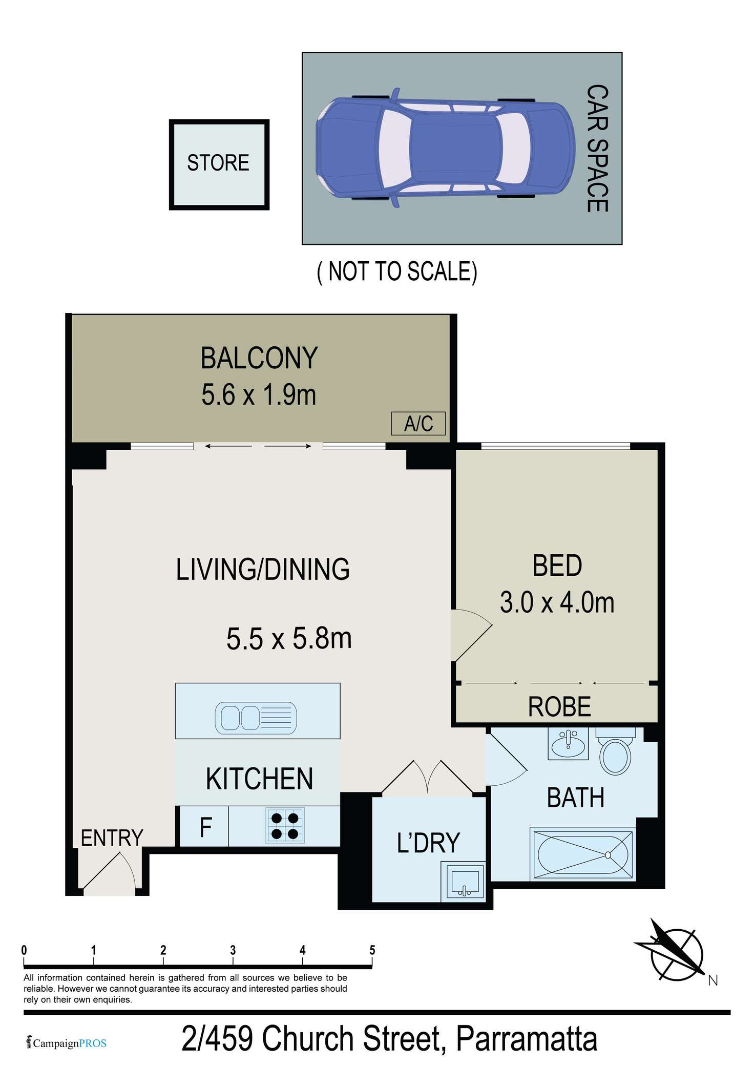 Floorplan of Homely apartment listing, 2/459-463 Church Street, Parramatta NSW 2150