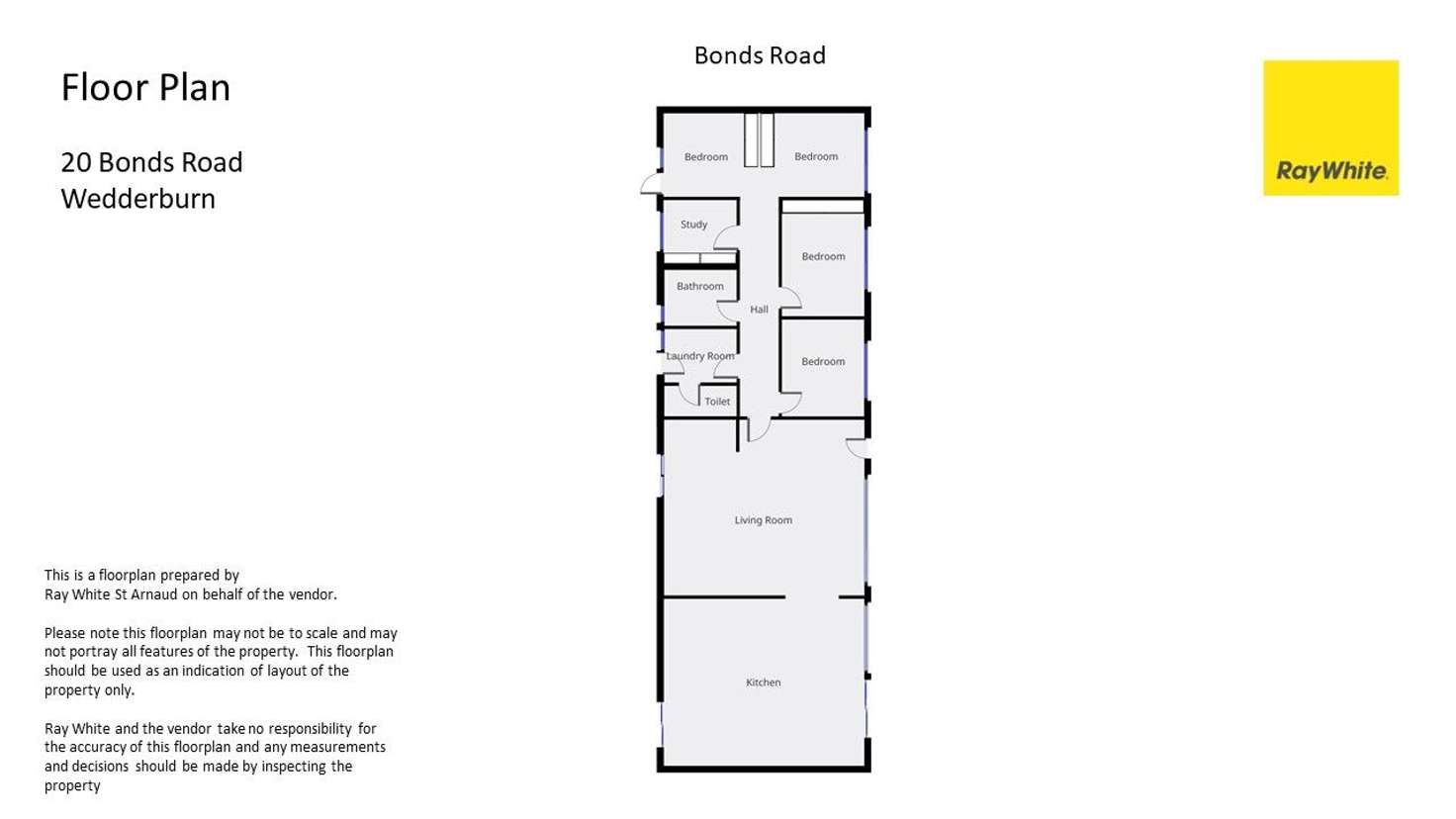 Floorplan of Homely house listing, 20 Bonds Road, Wedderburn VIC 3518