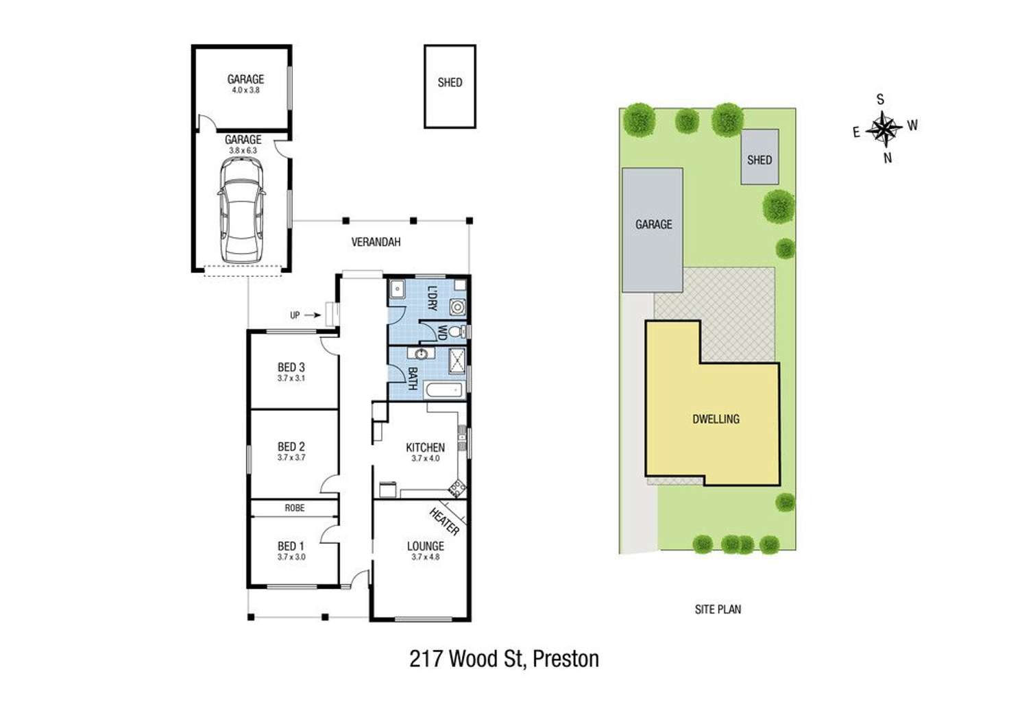 Floorplan of Homely house listing, 217 Wood Street, Preston VIC 3072