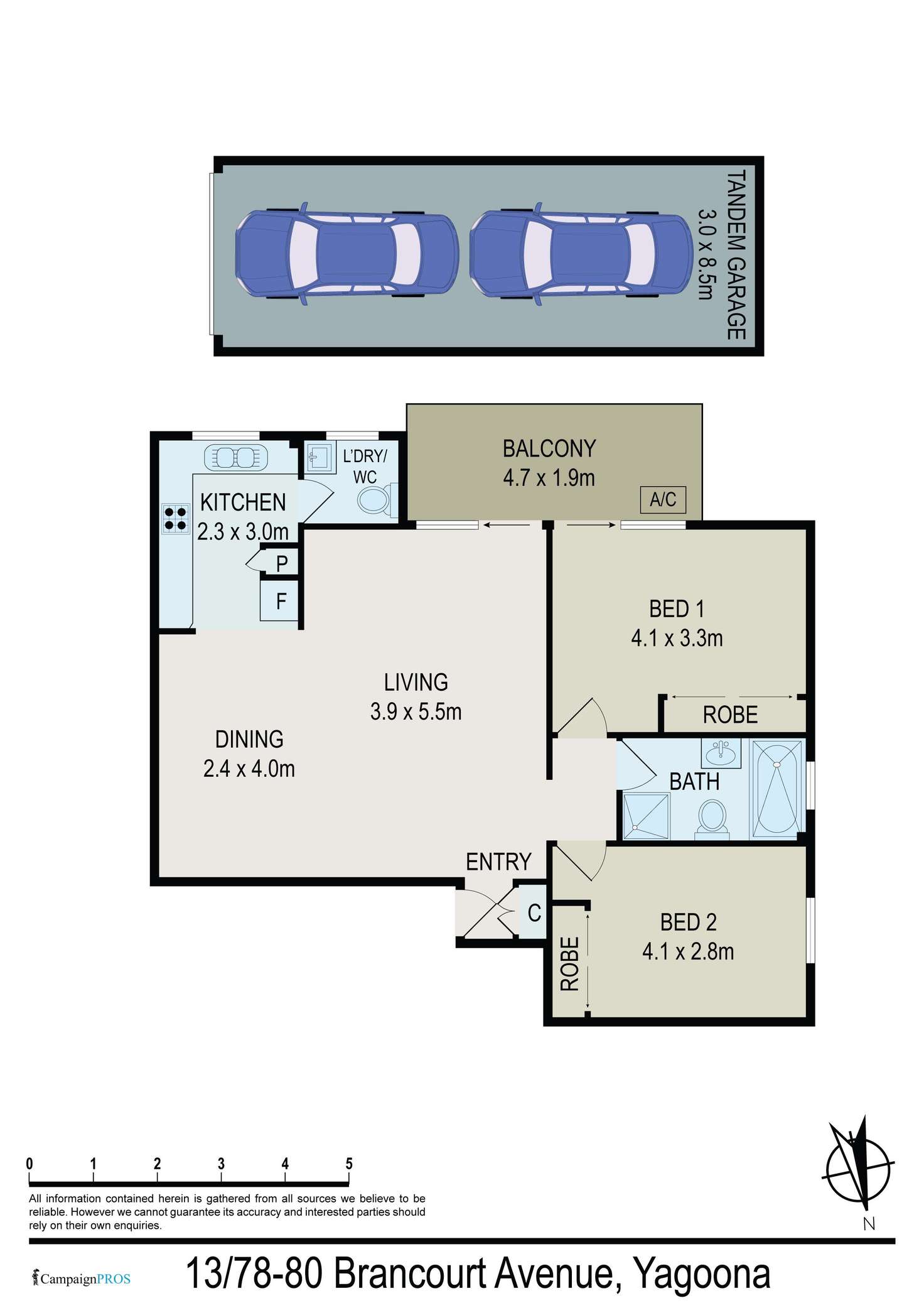 Floorplan of Homely unit listing, 13/78-80 Brancourt Avenue, Yagoona NSW 2199