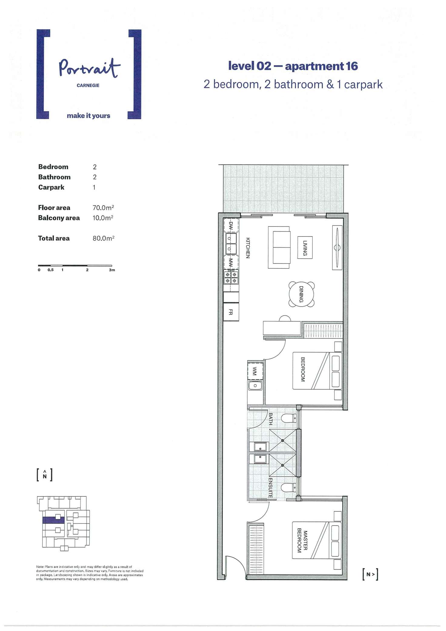 Floorplan of Homely apartment listing, 215/401-407 Neerim Road, Carnegie VIC 3163