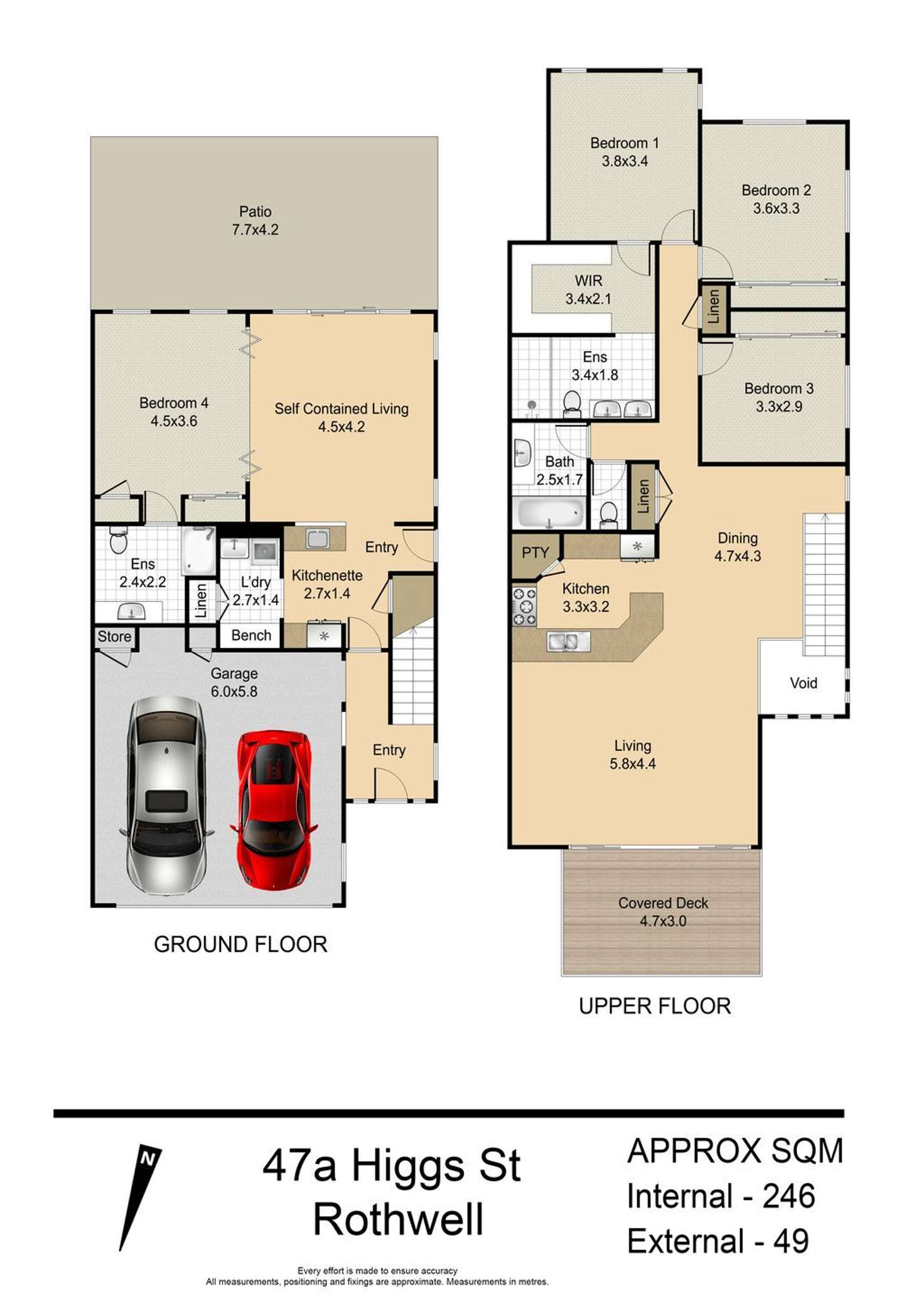 Floorplan of Homely house listing, 47A Higgs Street, Rothwell QLD 4022