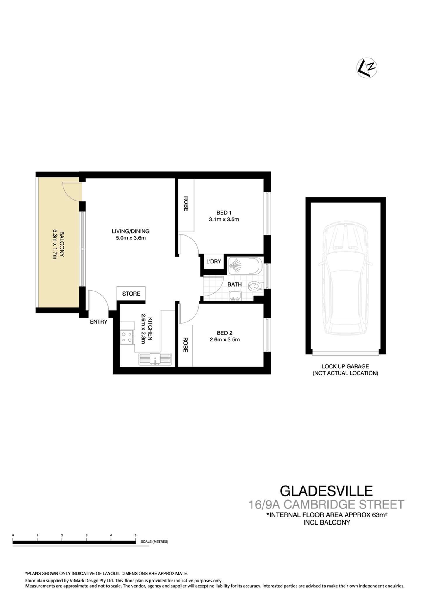 Floorplan of Homely apartment listing, 16/9a Cambridge Street, Gladesville NSW 2111