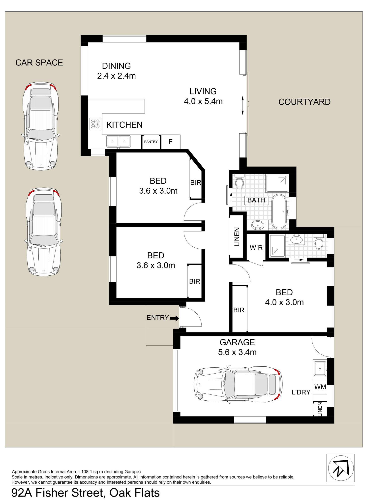 Floorplan of Homely house listing, 92A Fisher Street, Oak Flats NSW 2529