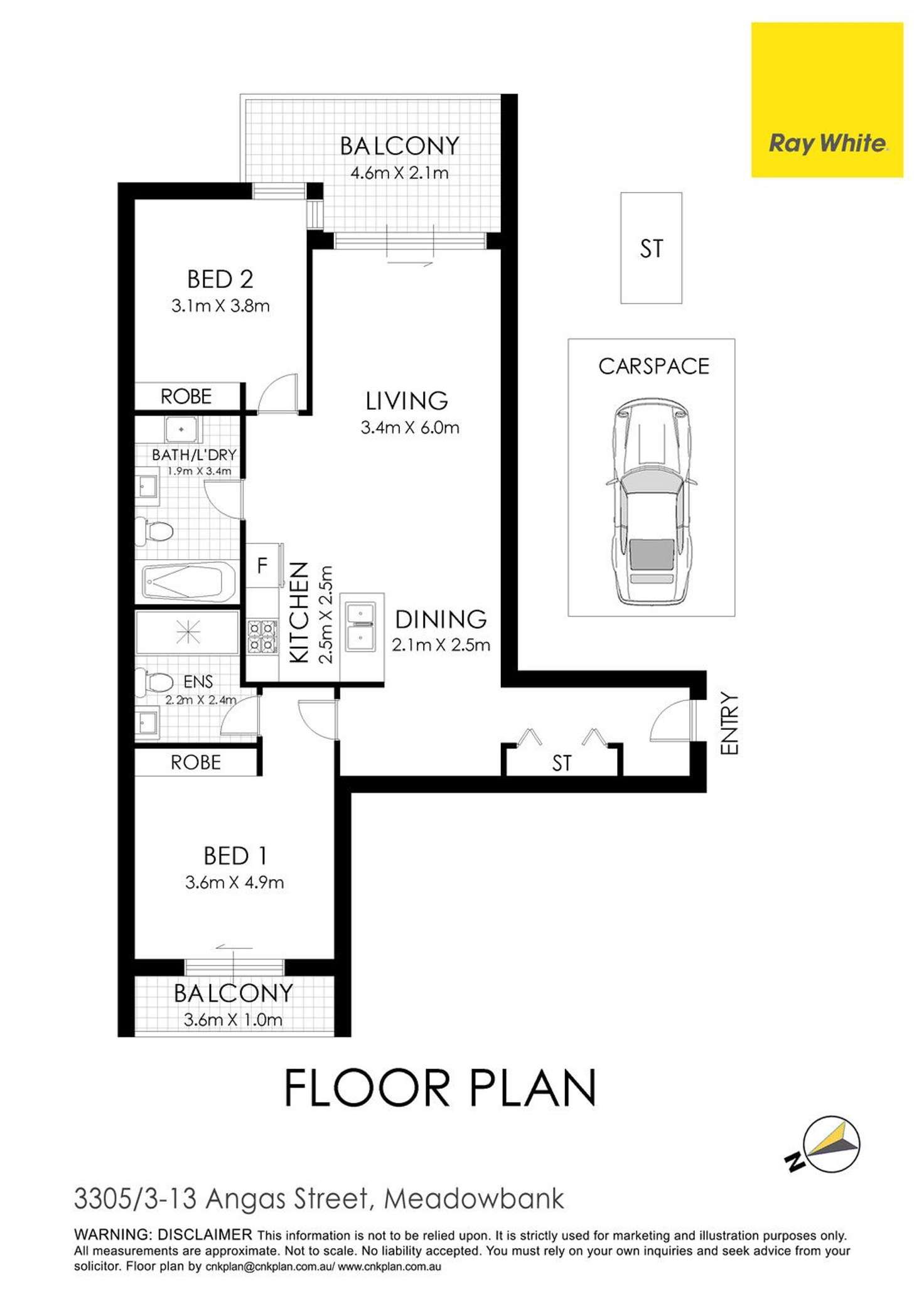 Floorplan of Homely apartment listing, 3305/7 Angas Street, Meadowbank NSW 2114