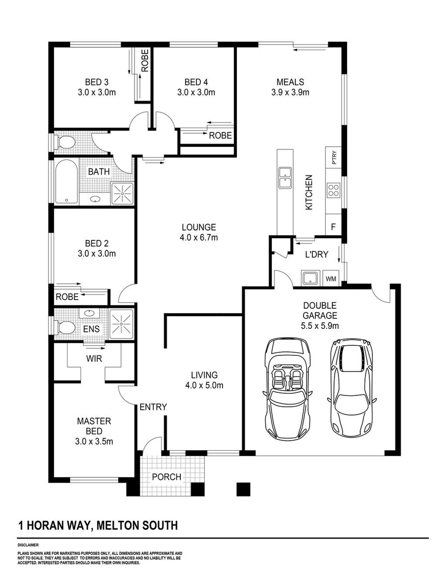 Floorplan of Homely house listing, 1 Horan Way, Melton South VIC 3338